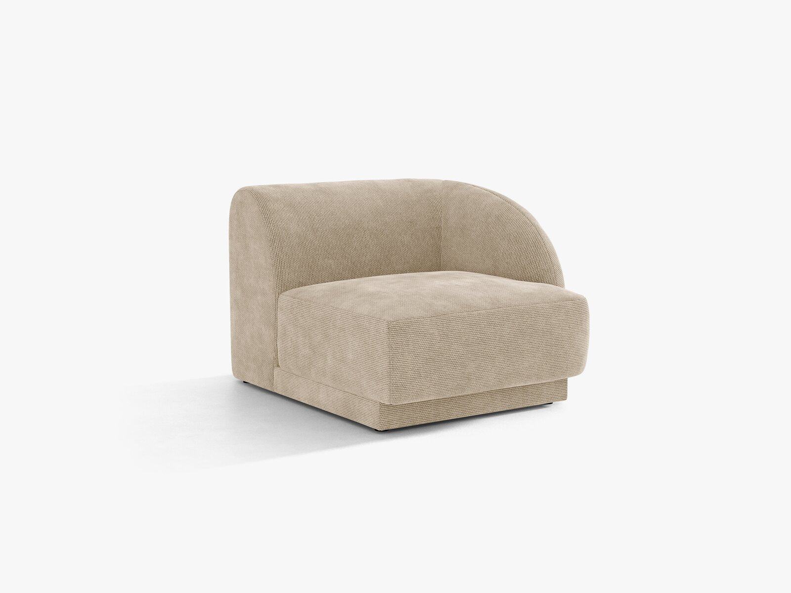 Micadoni Eckmodul Miley 1-Sitzer Rechts Chenille Eden Beige