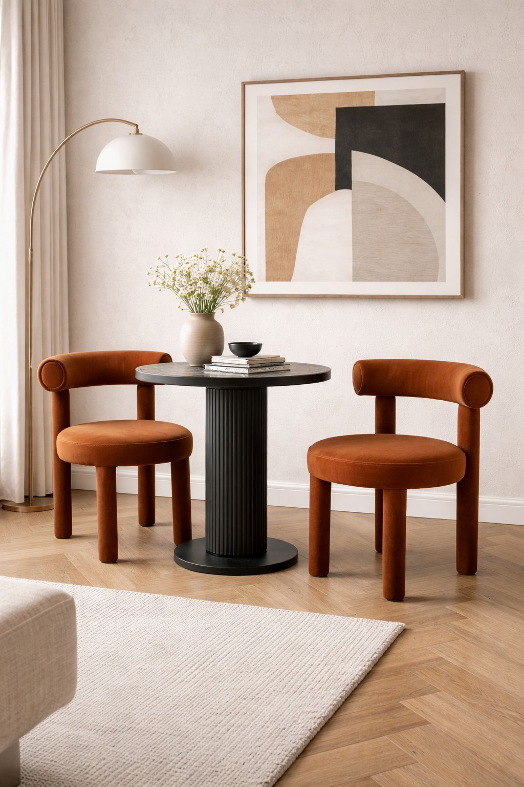 Livin Hill Polsterstuhl Leith 62 × 58 × 80 cm Gebrannte Siena