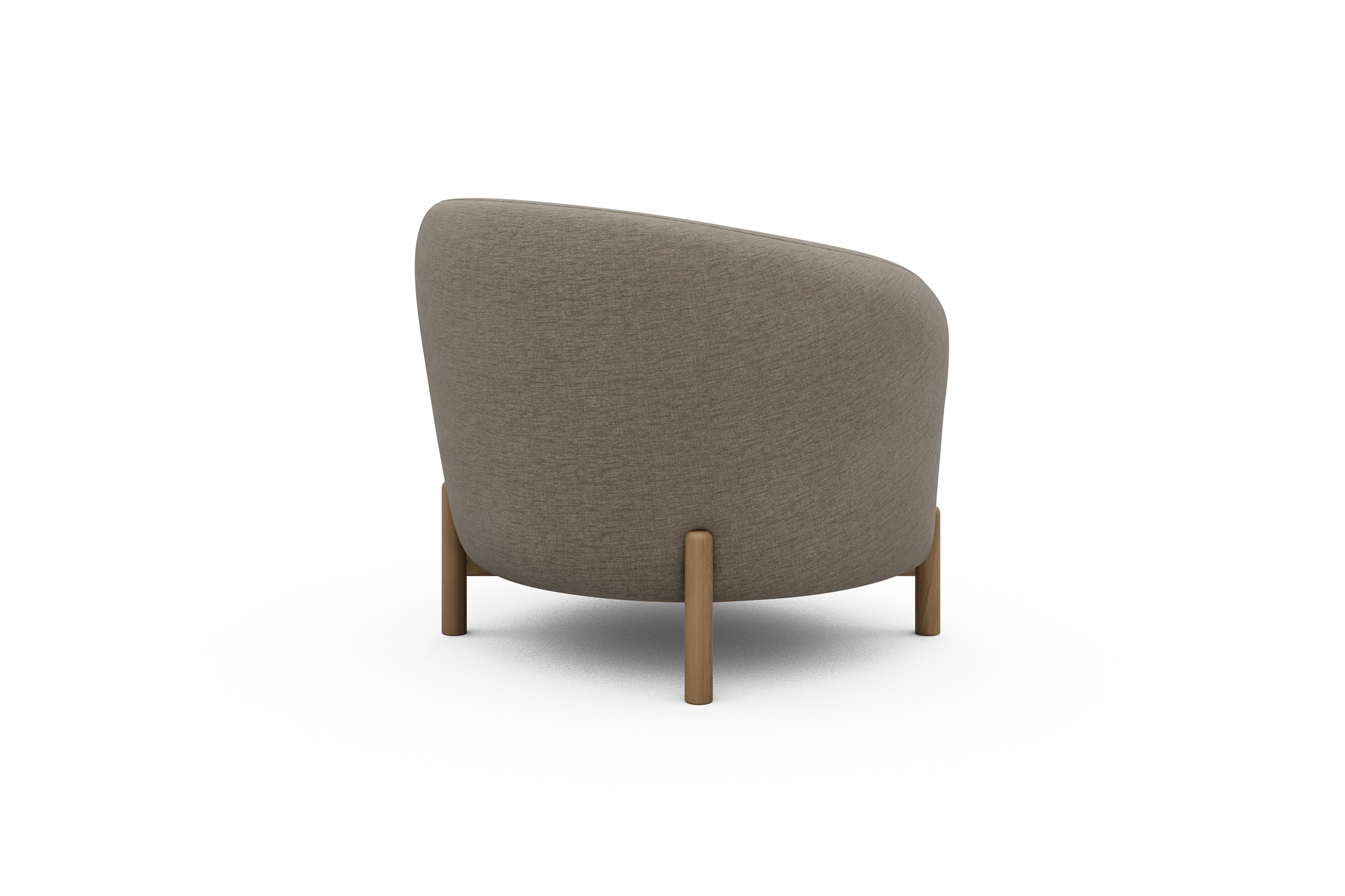 Sessel Ronda Holzbeine Eiche Natur Smooth-Beige