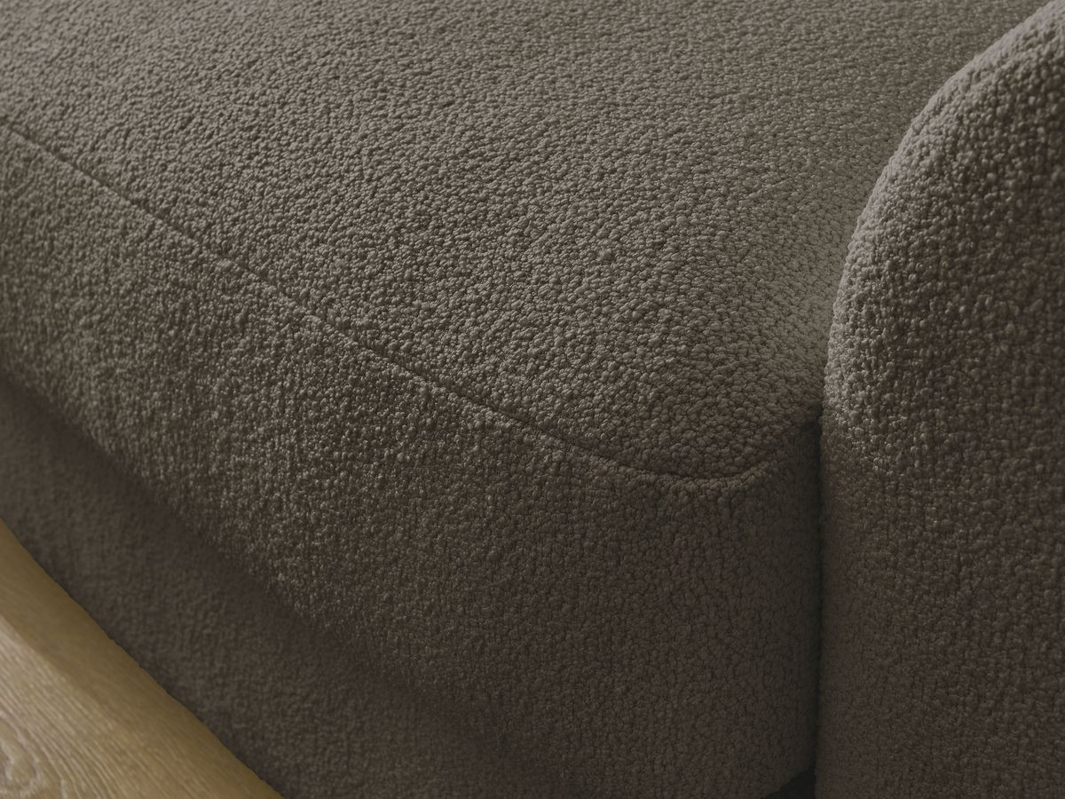 Bobochic Leonore Ecksofa Bouclé-Stoff Braun Ecke links