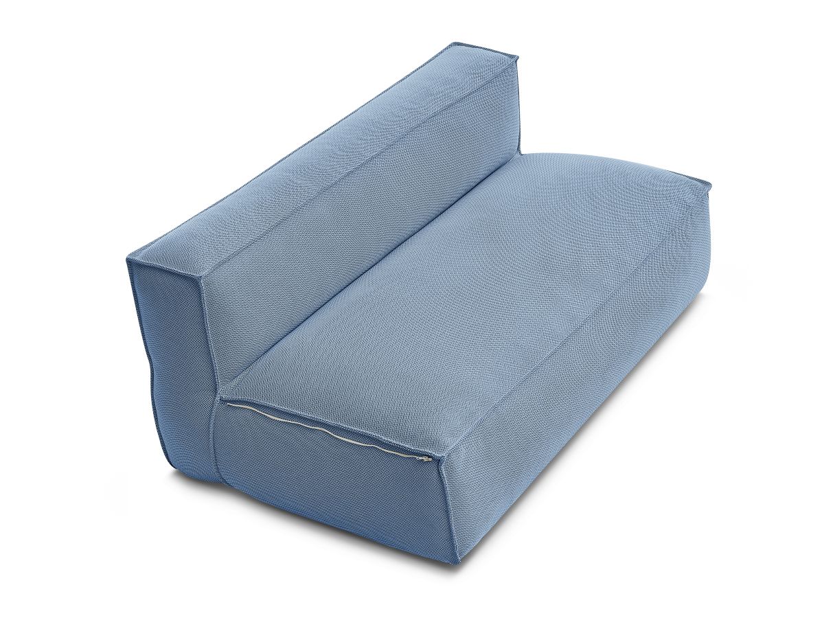 Bobochic Biarritz Sofamodul 2-Sitzer Melange-Stoff Blau