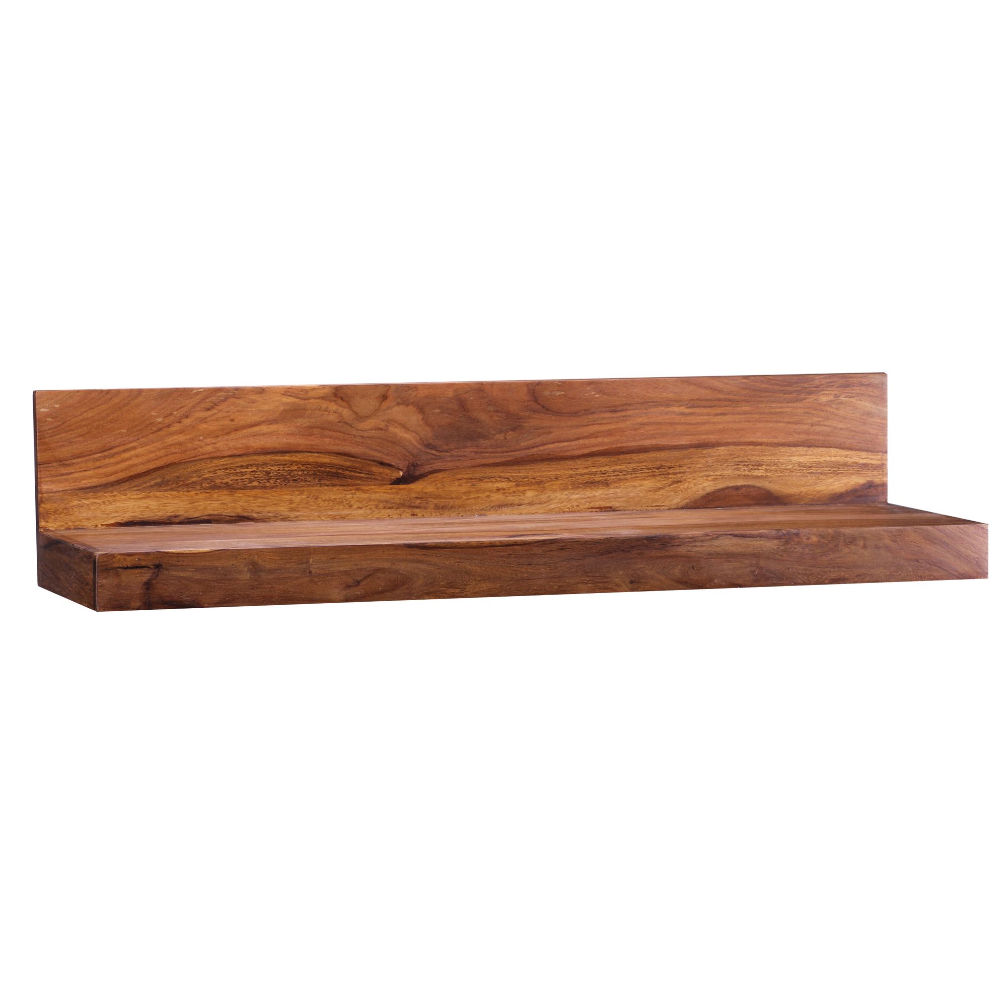 Wandregal Aalvik Massivholz Sheesham 80 × 23 × 17 cm
