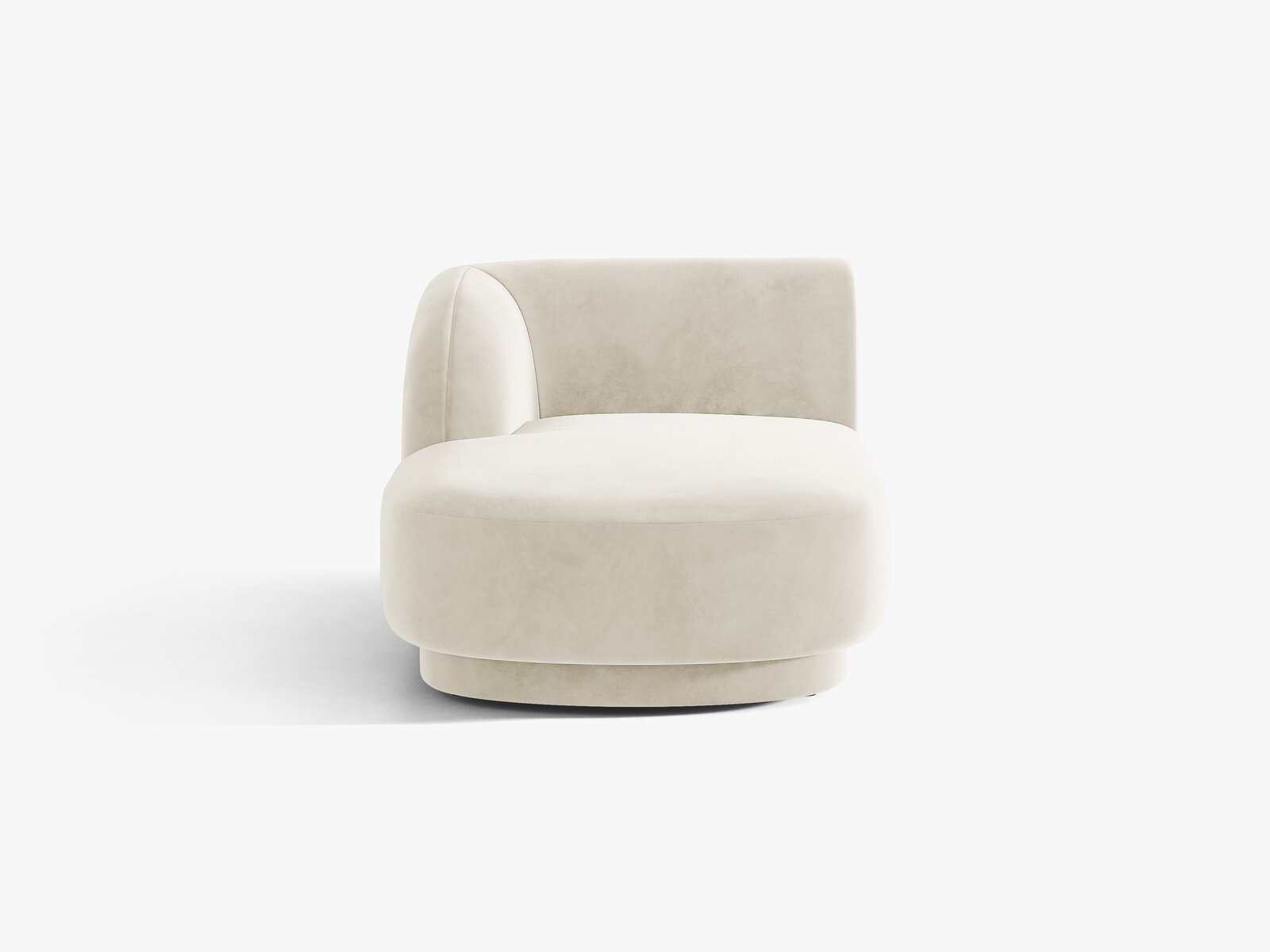 Micadoni Modul Miley 2-Sitzer Links Samt Bluvel Helles Beige