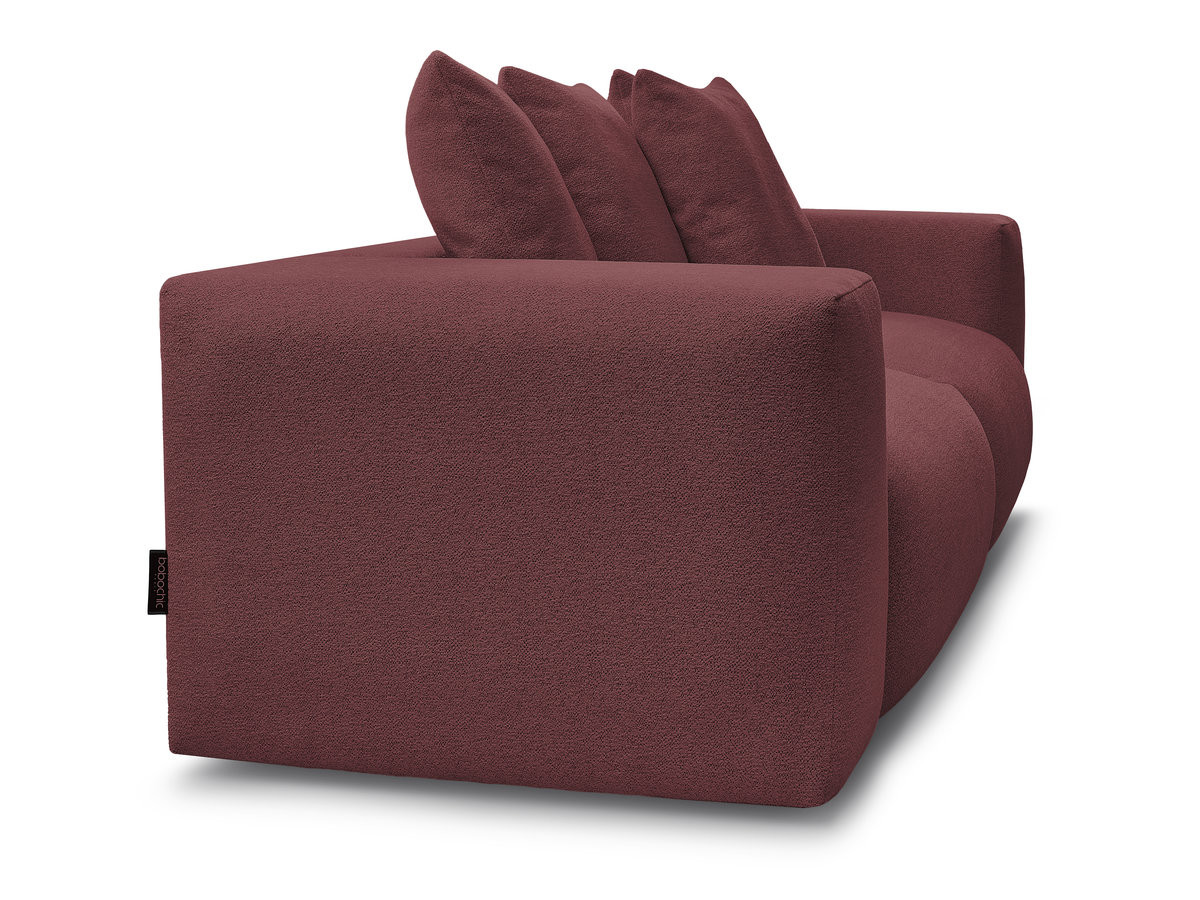 Bobochic Voltaire Sofa 3-Sitzer 248 × 100 cm Melange-Stoff Rot