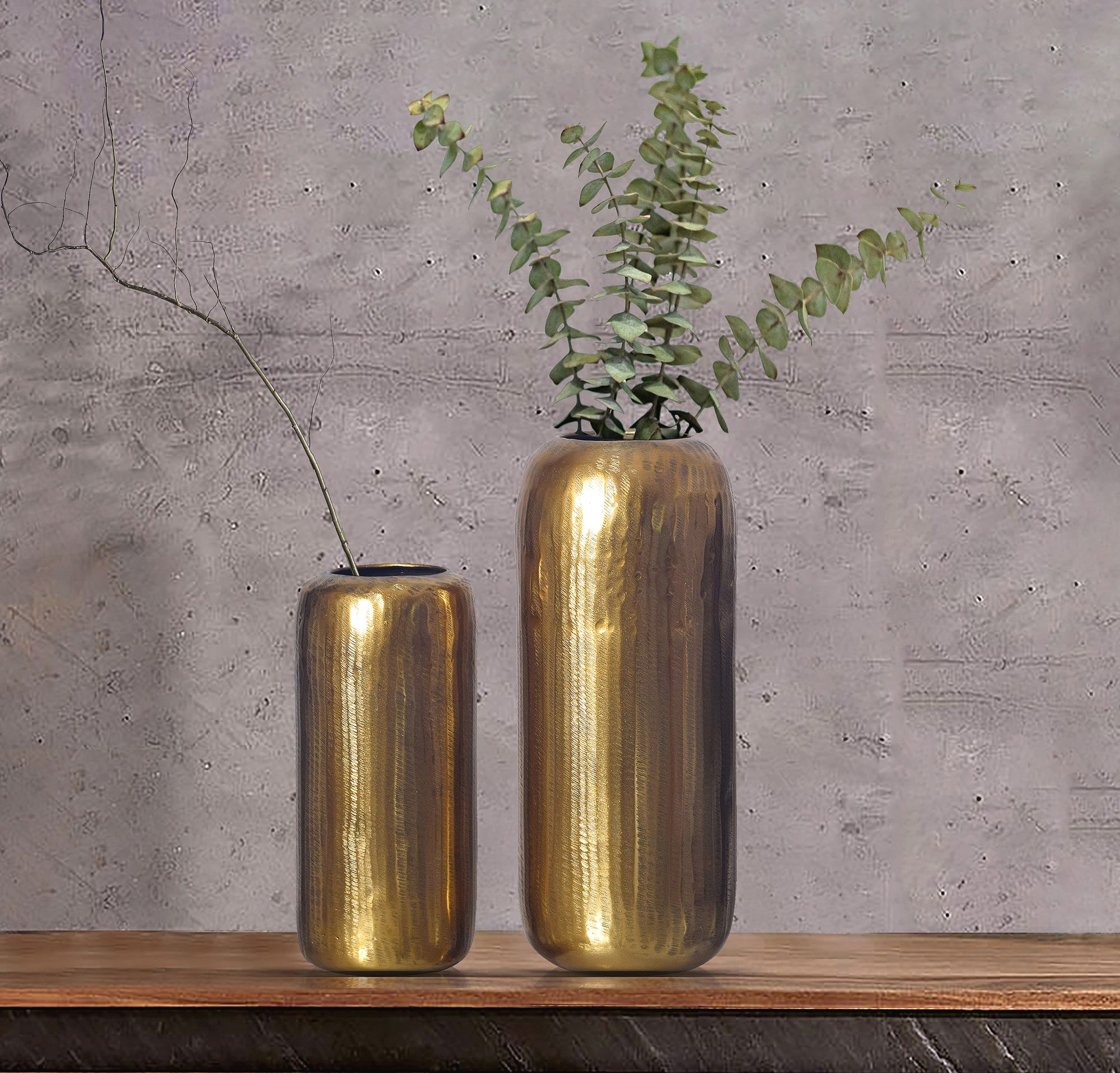 Tischvase Hovag Aluminium Gold Ø 16 cm