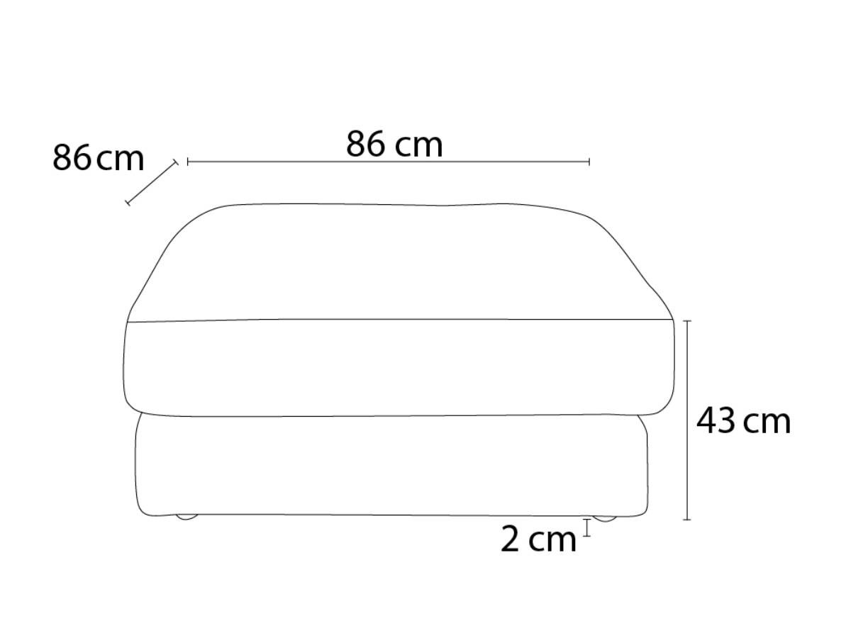 Bobochic Leonard Pouf Strukturstoff Dunkelblau