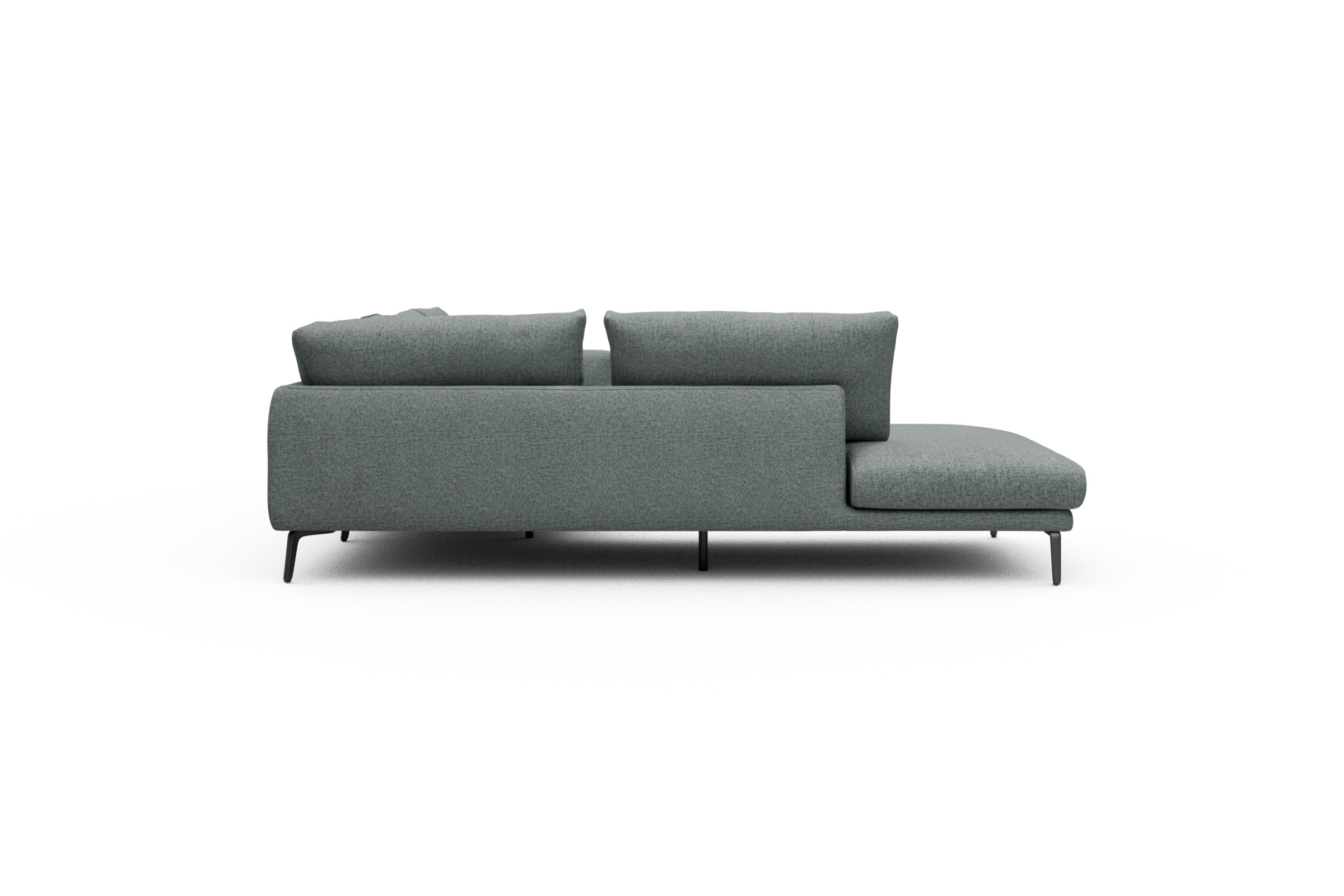 Ecksofa Karl Relax-Ecke links mit 2,5-Sitzer Casone-Light-Mixed-Green