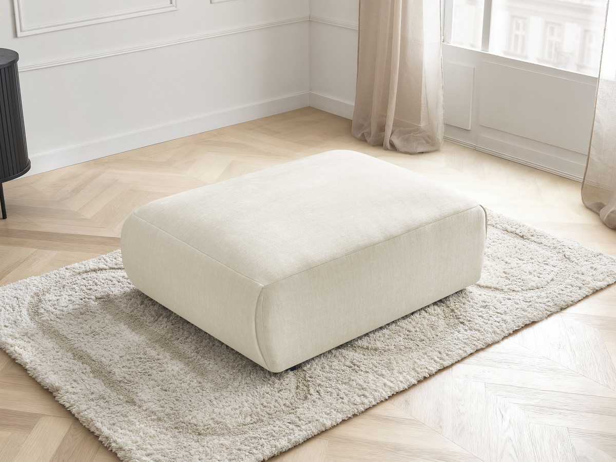 Bobochic Jana Pouf 94 × 114 cm Samt Beige