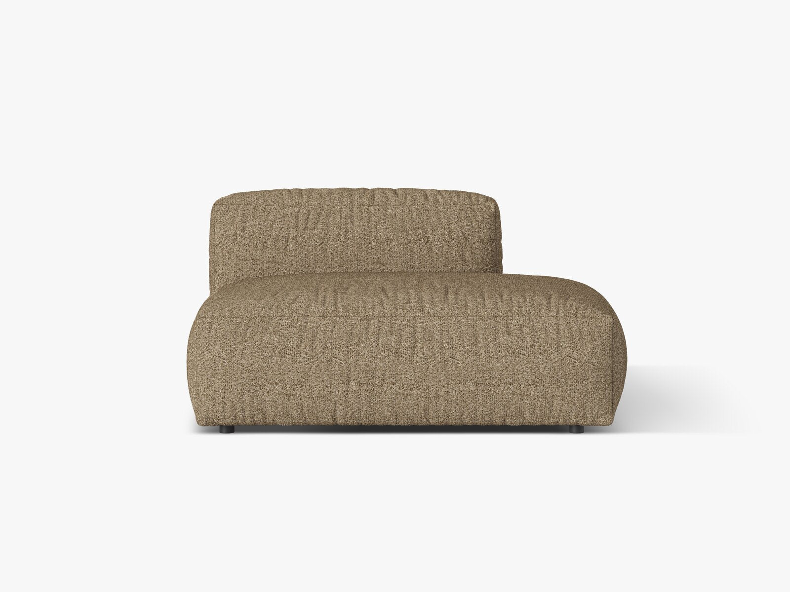 Micadoni Ecksofa-Modul Martina 1-Sitzer Rechts Boucle Monet Cappuccino