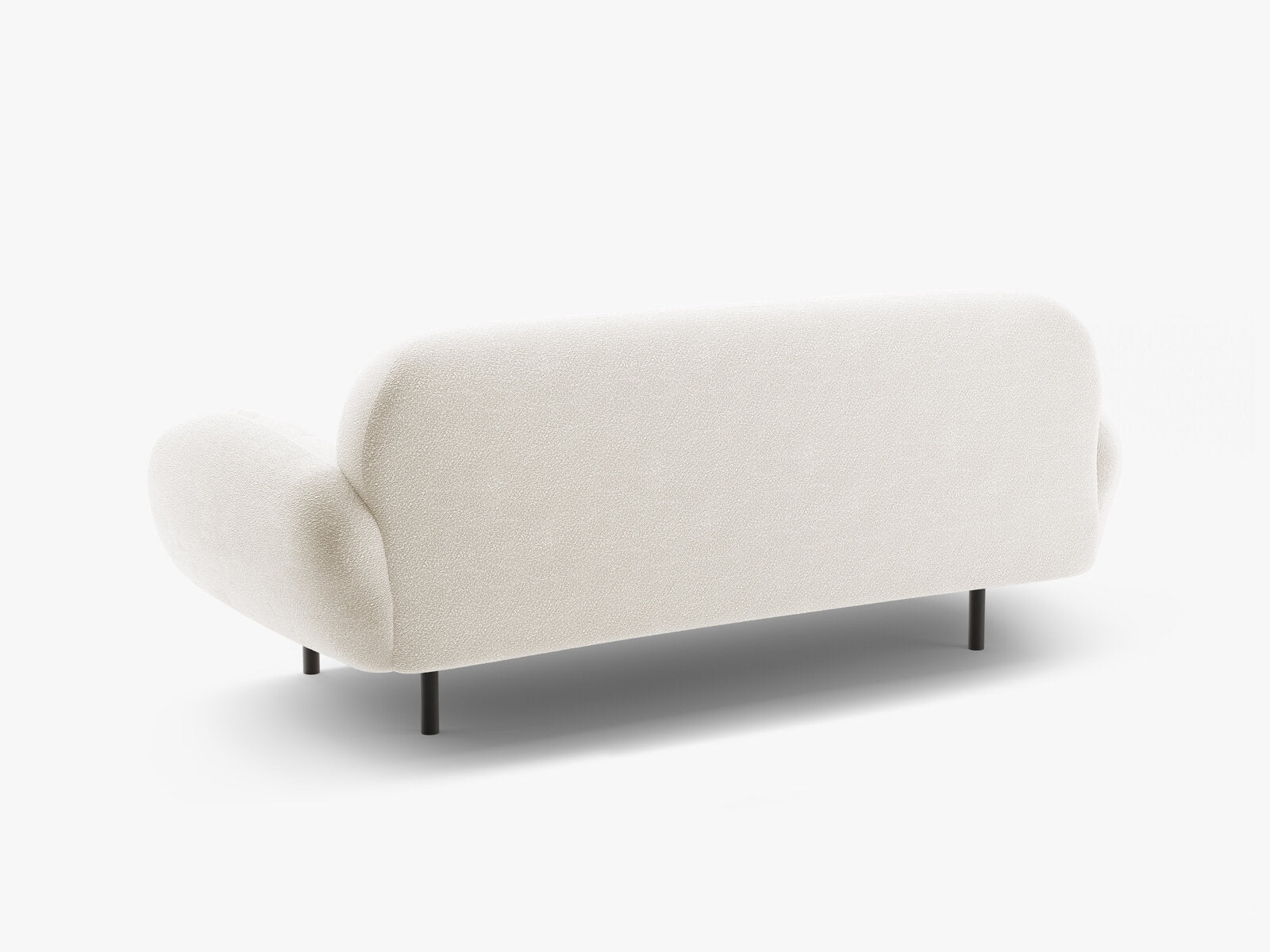 Micadoni Sofa Poppy 2-Sitzer große Version Boucle Baloo Weiß