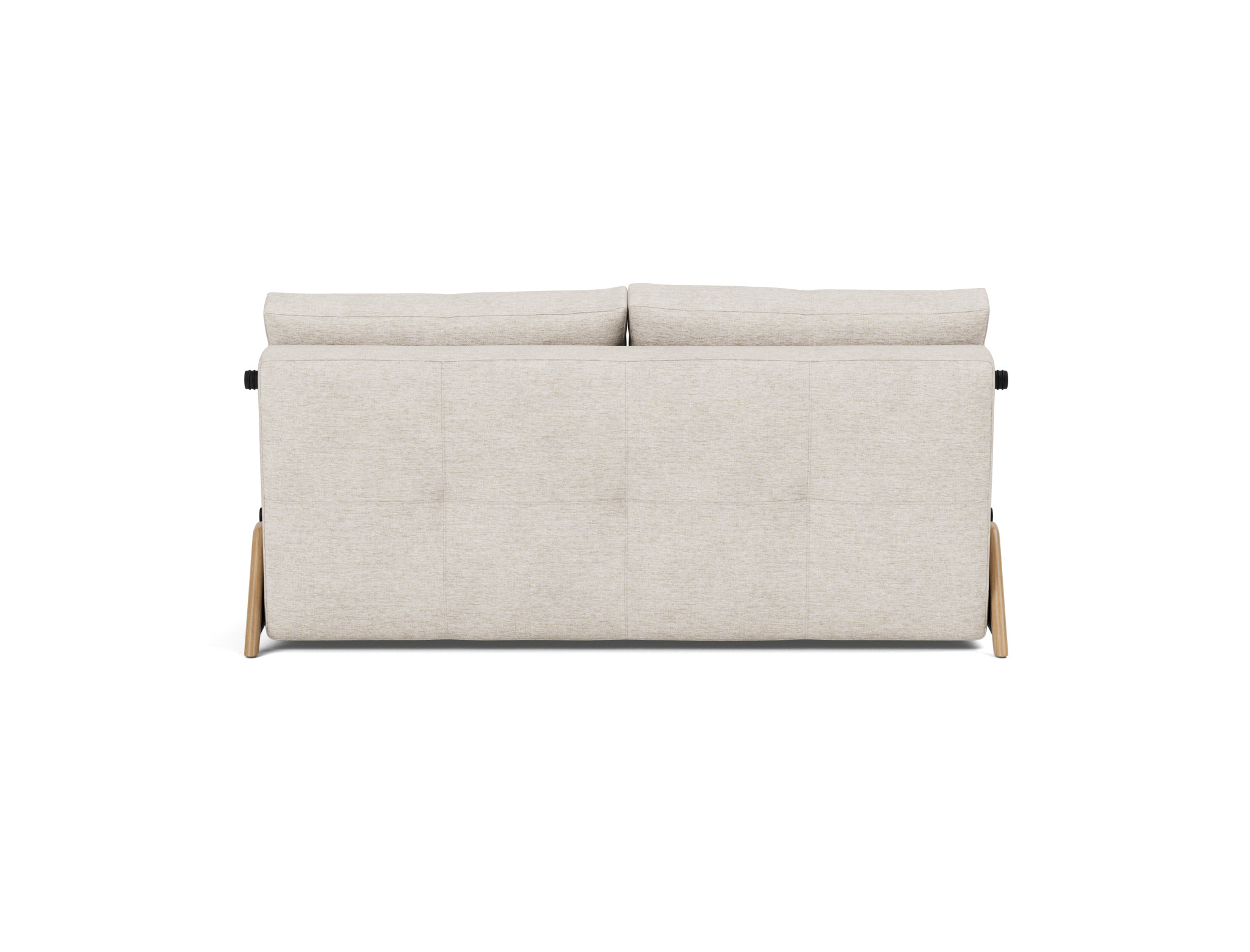 Schlafsofa Cubed 160 Chenille Yuveno 470-Natural Beine Eiche