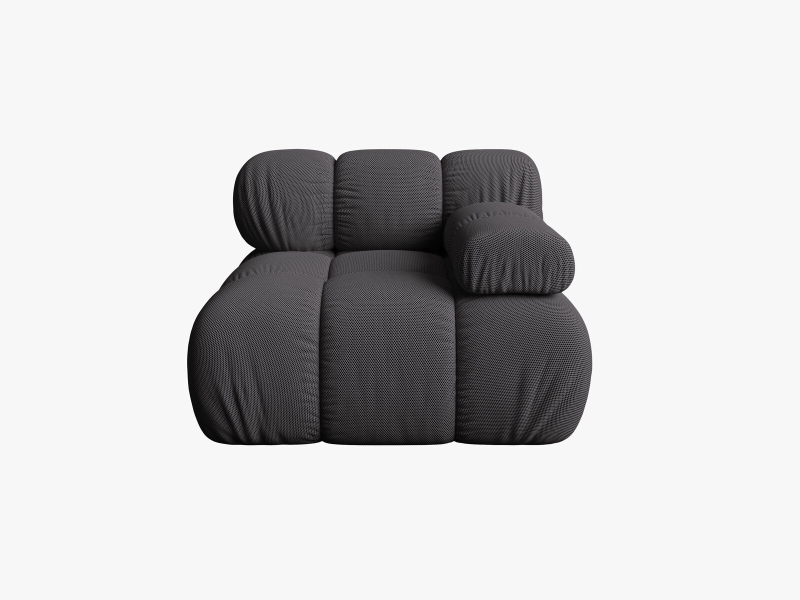 Micadoni Eckmodul Bellis Rechts 3D-Stoff Sonic Espresso