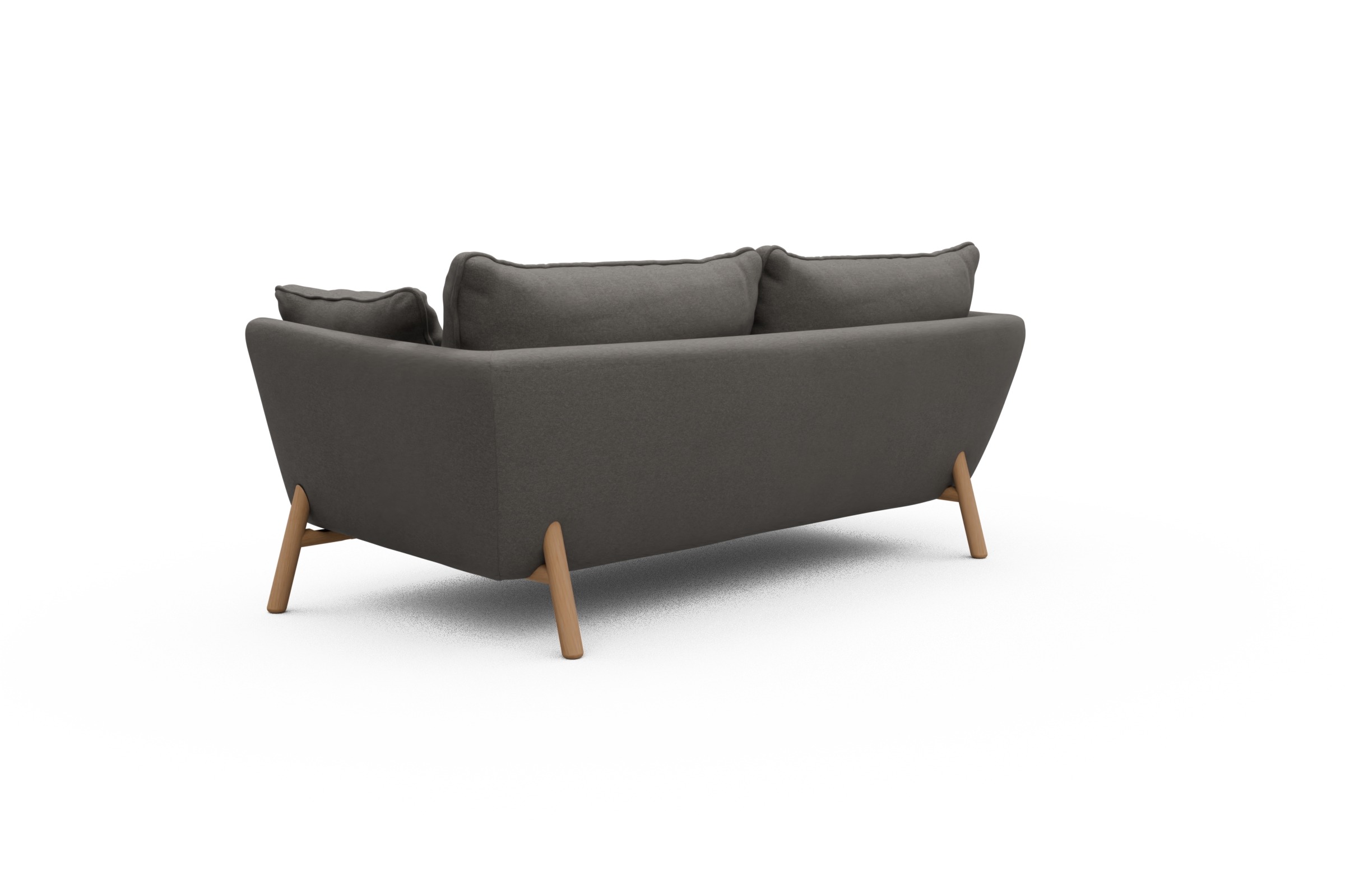 Sofa Emil PREMIUM 2-Sitzer Beinfarbe Eiche Natur Satya-Taupe