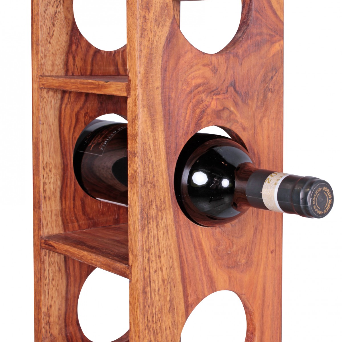Standregal Aalvik Massivholz Dunkelbraun 15 × 15 × 70 cm