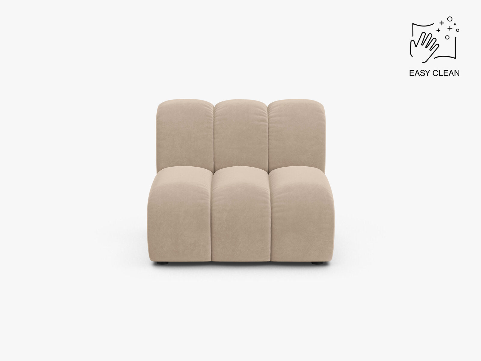 Micadoni Armloses Modul Lupine Samt Venus Beige