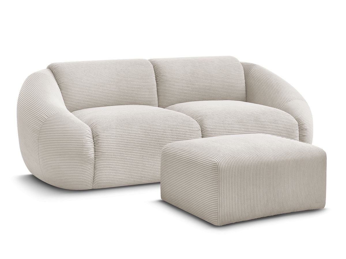 Bobochic Tina Sofa 3-Sitzer mit Pouf