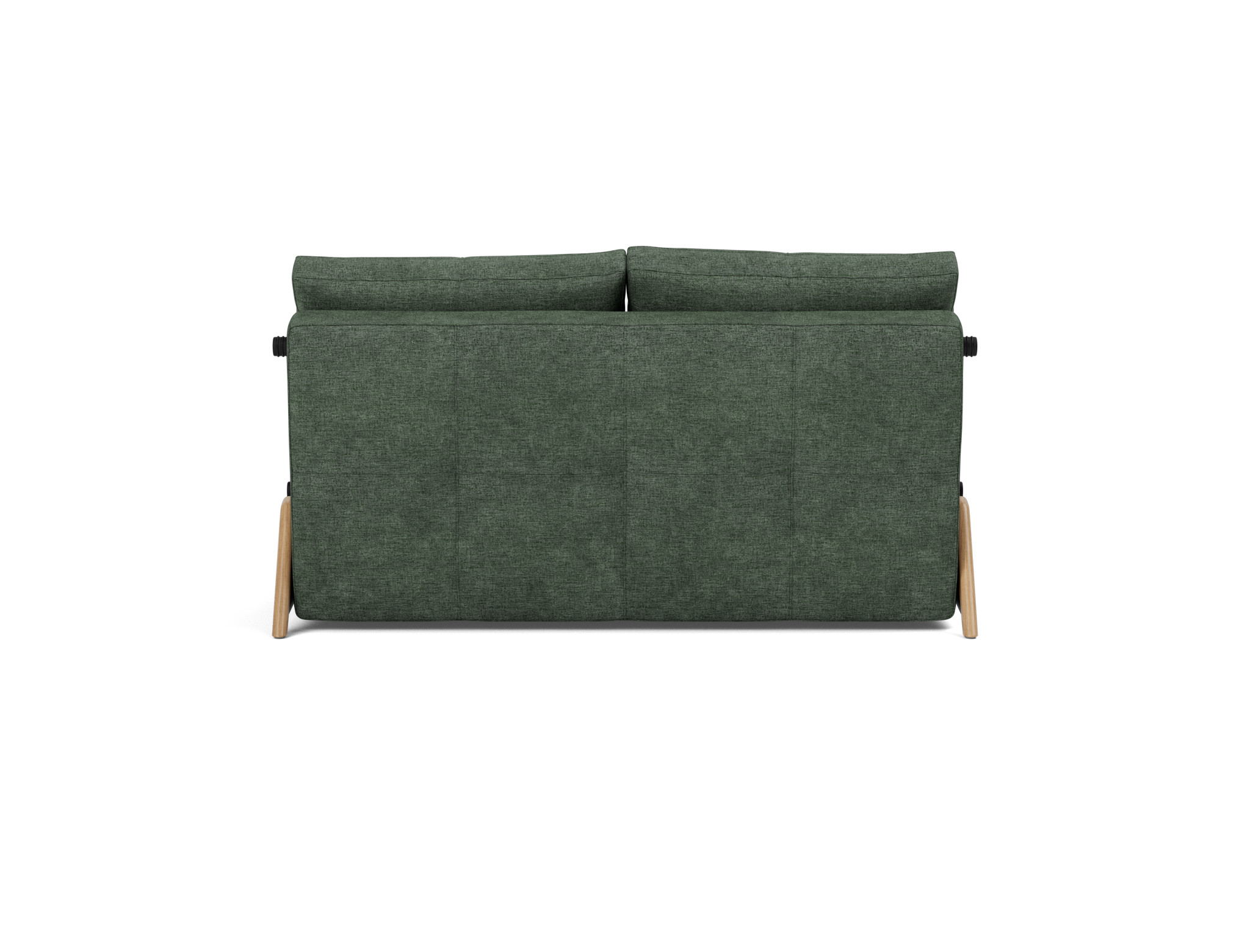 Schlafsofa Cubed 140 Flachgewebe Avella 281-Pine-Green Beine Eiche