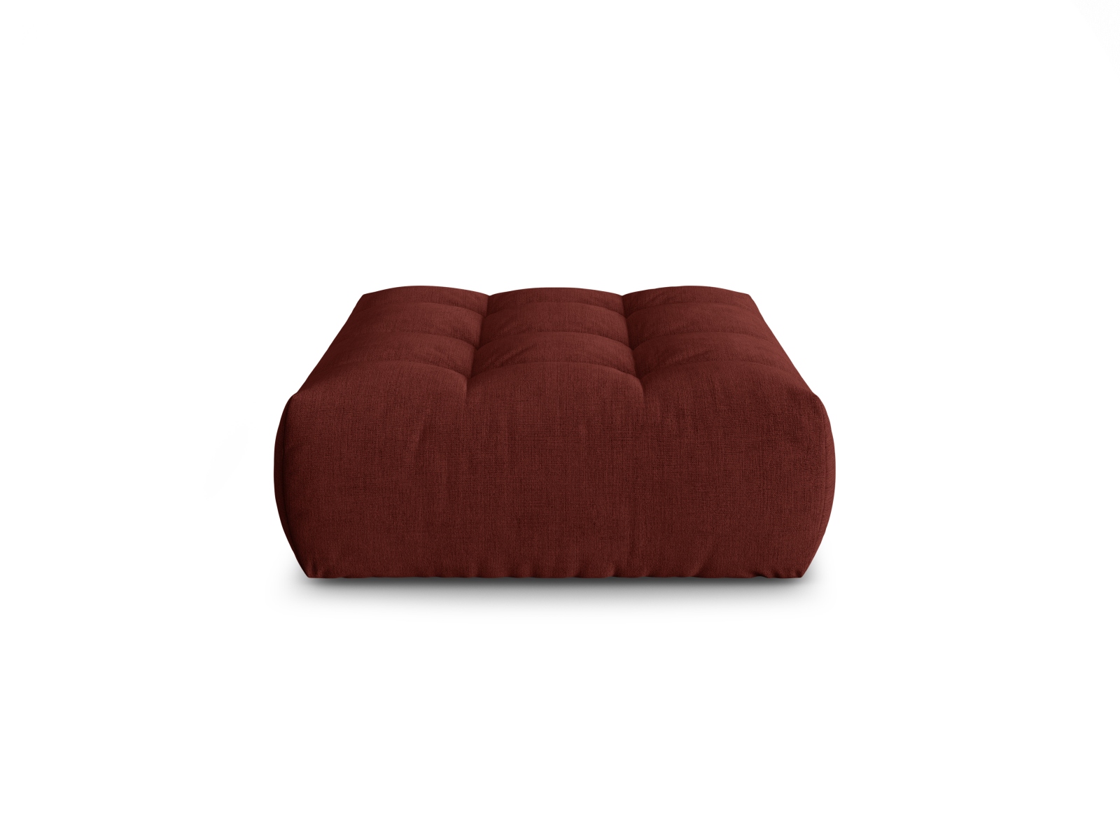 Micadoni Hocker Bloom 1-Sitzer Strukturierter Stoff Rot