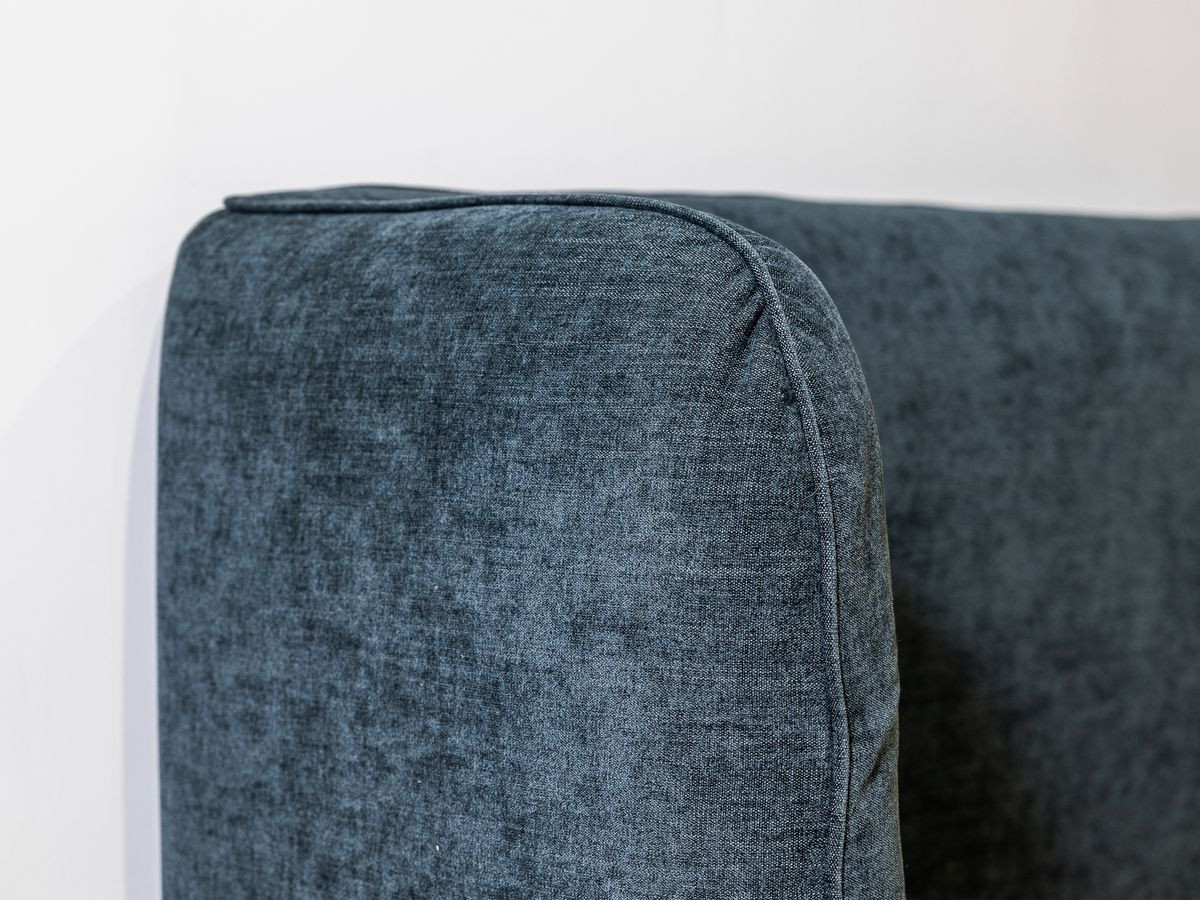 Bobochic Louise Polsterbett mit Bettkasten Stoff Dunkelblau, Liegefläche 160 × 200 cm