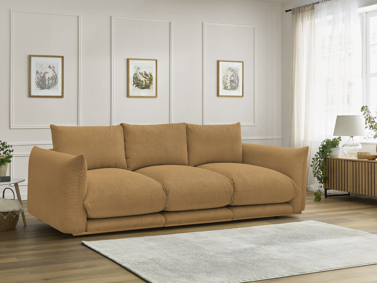 Bobochic Ernest Sofa 3-Sitzer 266 × 106 cm Cordsamt Gelb