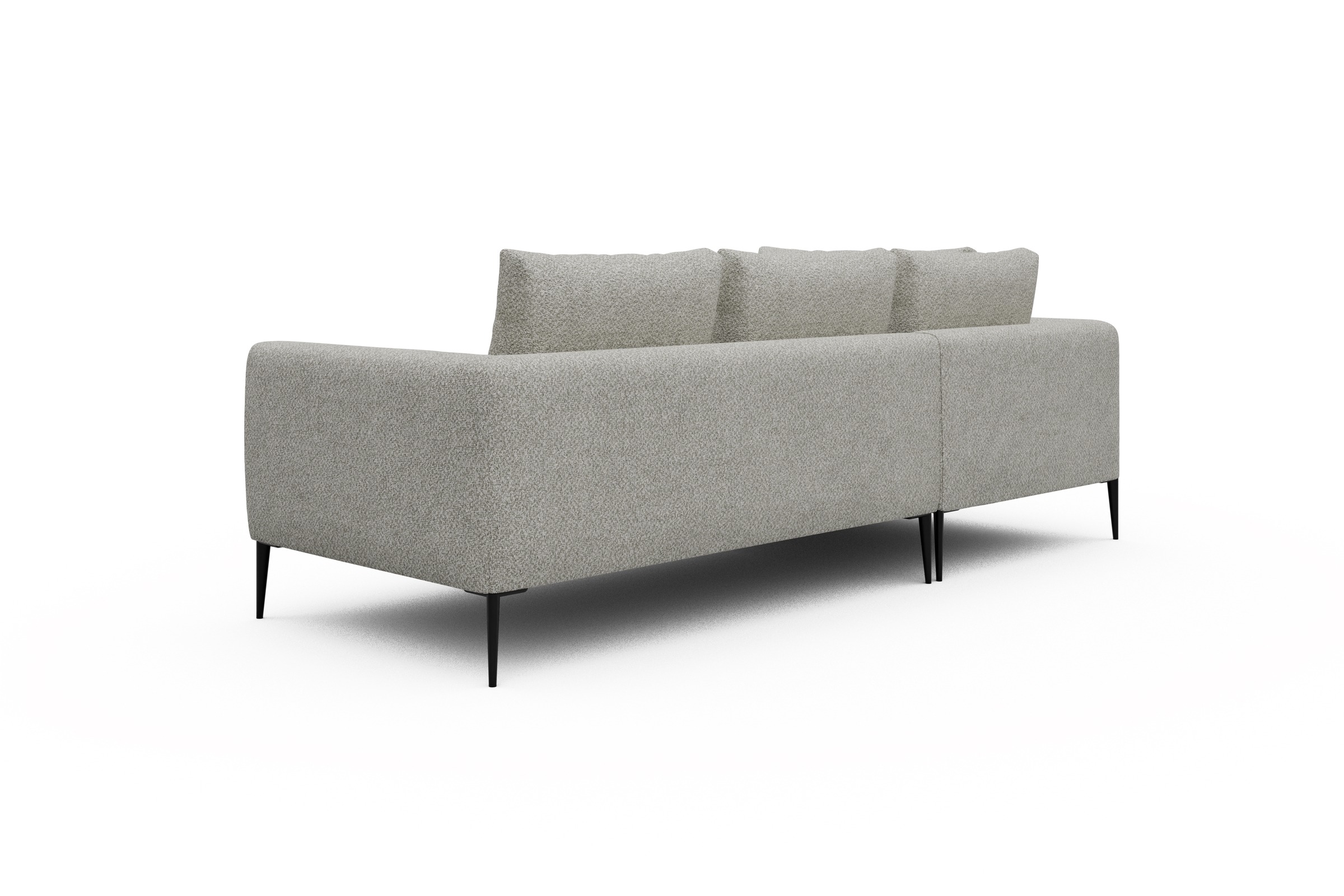 Ecksofa Paul Relax-Ecke links mit 2-Sitzer Vanora-Warm-Sand
