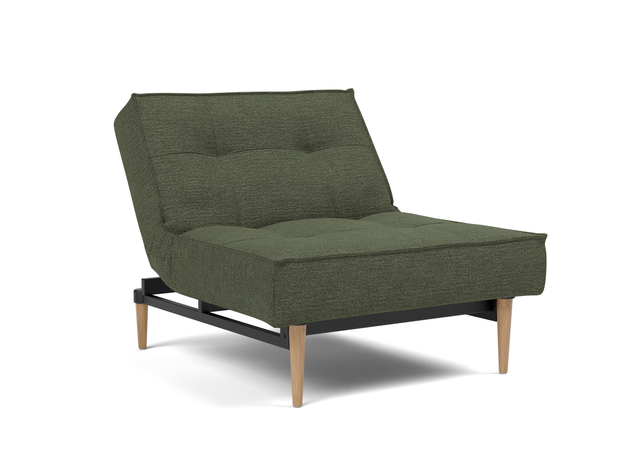 Sessel Splitback Strukturierter Stoff Taura 353-Forest Beine Styletto Eiche hell