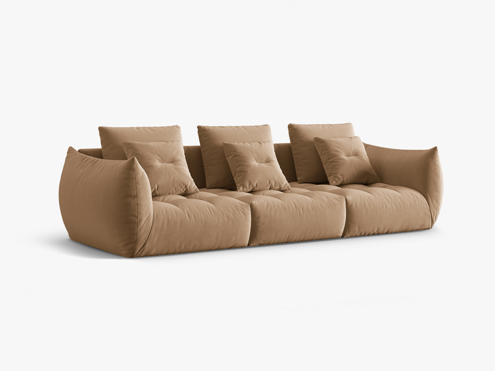 Micadoni Sofa Bloom 4-Sitzer Samt Sand