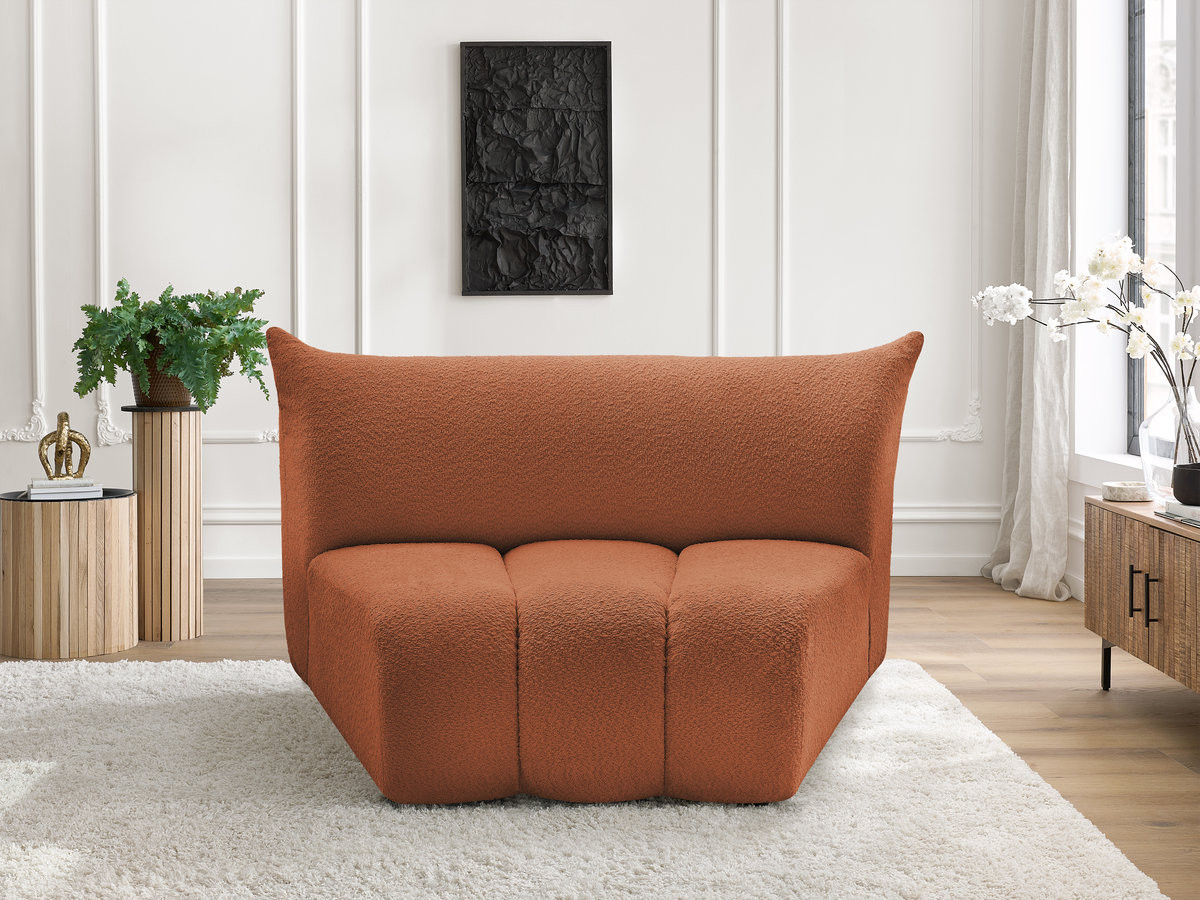 Bobochic Azra Sofamodul 1-Sitzer Bouclé-Stoff Orange