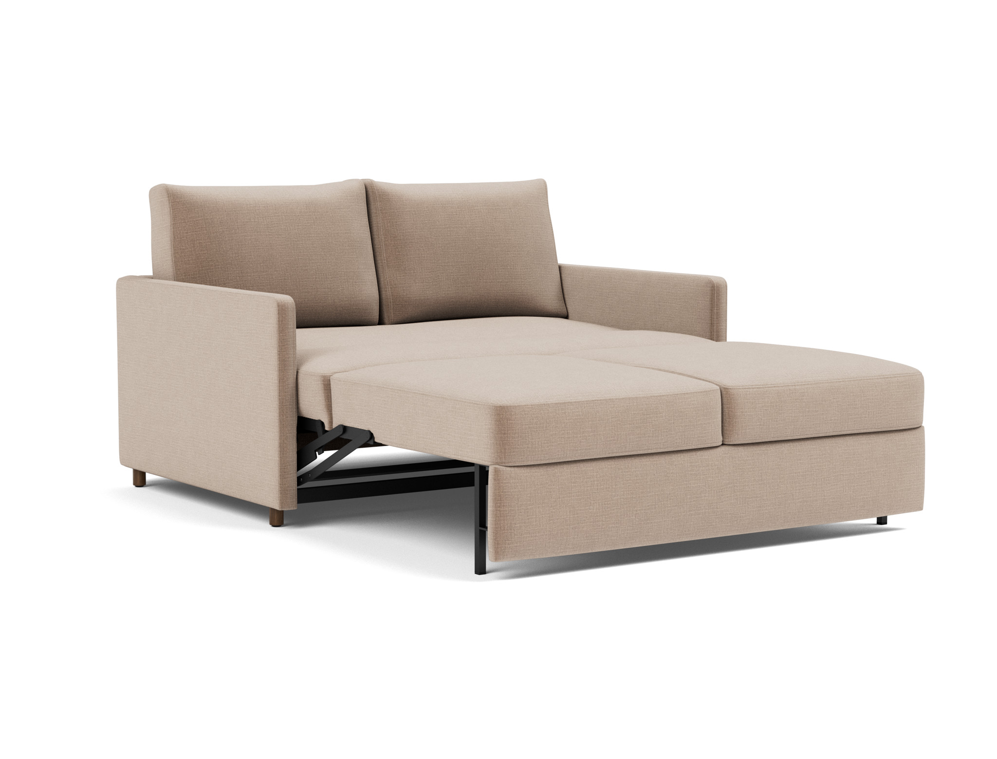 Schlafsofa Neah mit Slim-Armlehnen 140 Chenille Esina 417-Mocha