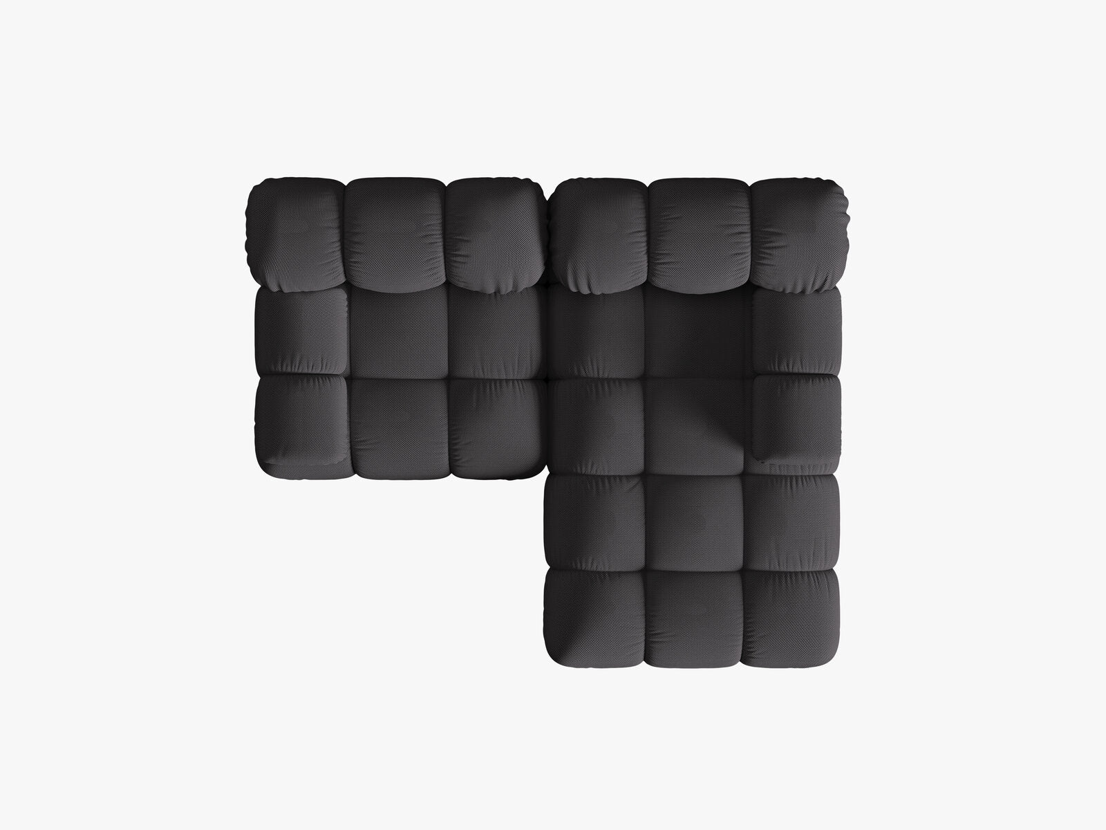Micadoni Modulares Ecksofa Bellis 3-Sitzer Rechts 3D-Stoff Sonic Espresso