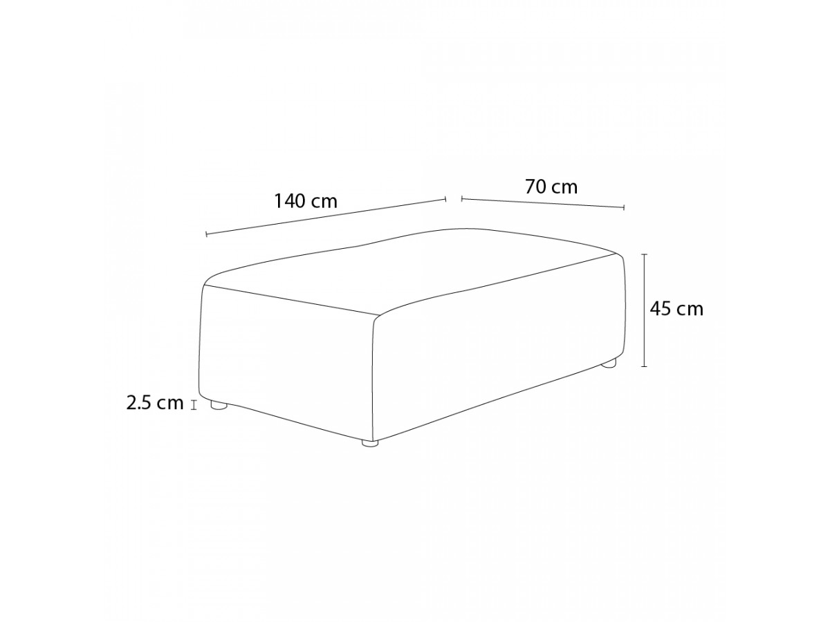 Bobochic Megeve Pouf Bouclé-Stoff Weiß