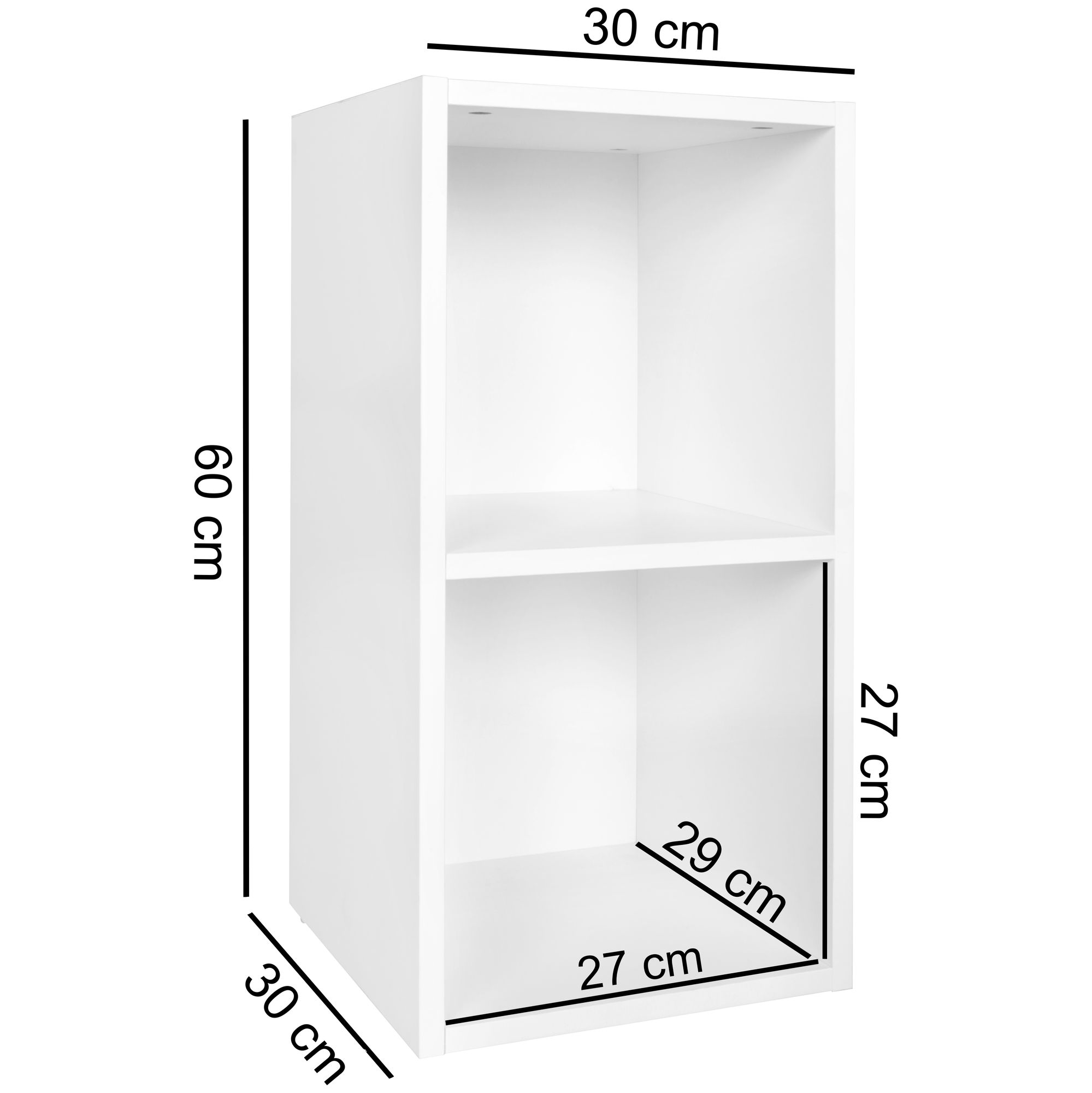 Standregal Fjallbacka Weiß 30 × 30 × 60 cm