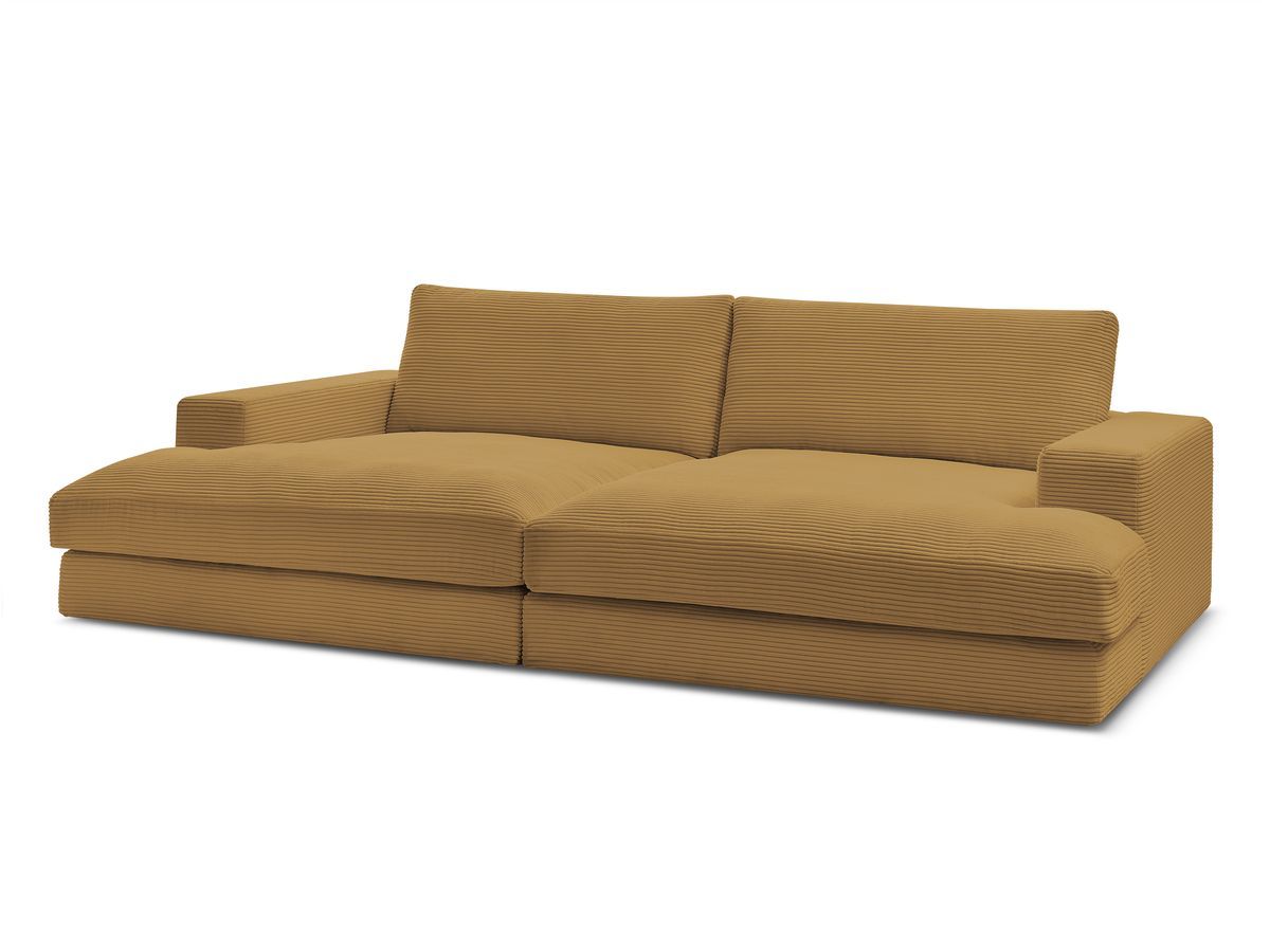 Bobochic Leonard Sofa 4-Sitzer 274 × 159 cm Cordsamt Gelb