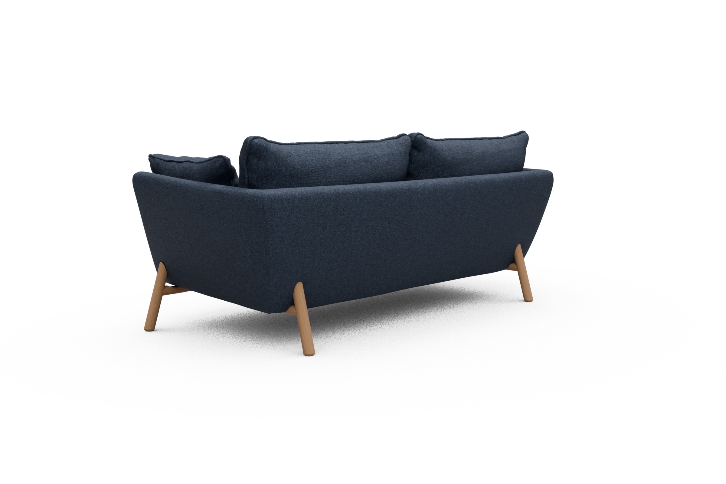Sofa Emil PREMIUM 2-Sitzer Beinfarbe Eiche Natur Sama-Deep-Blue