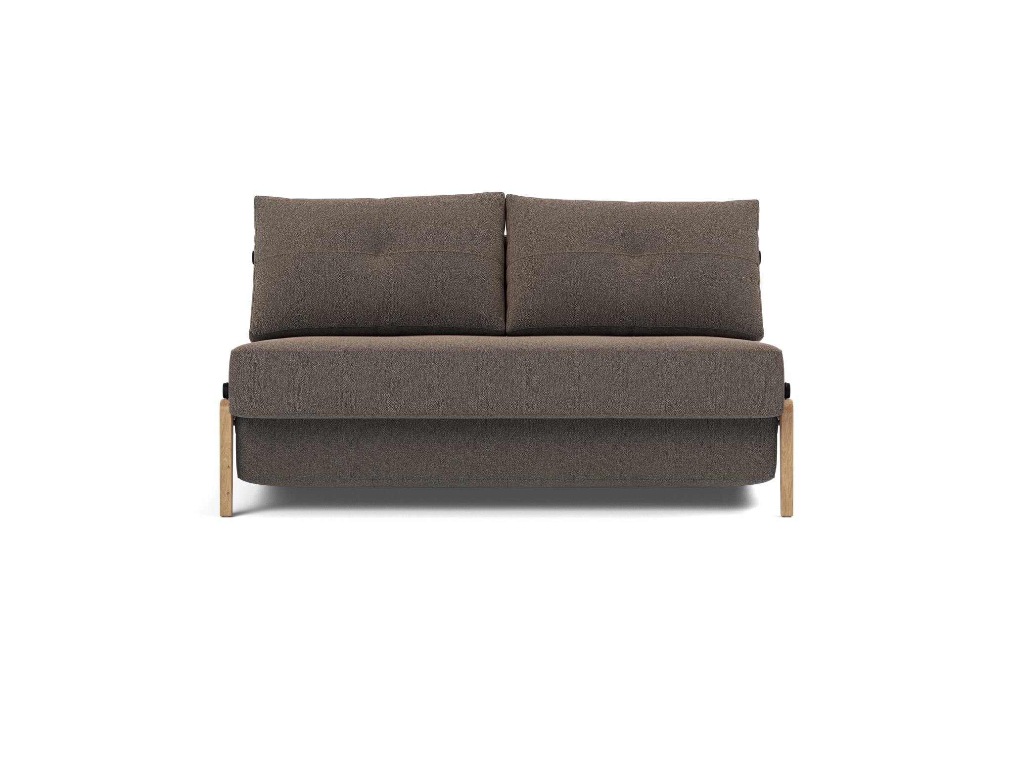 Schlafsofa Cubed 140 Boucle Skandi 530-Taupe Beine Eiche