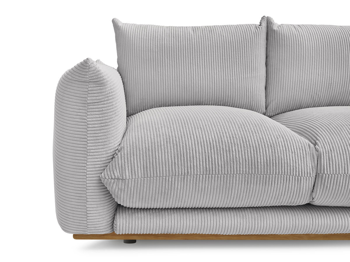 Bobochic Ernest Sofa 2-Sitzer Cordsamt Hellgrau