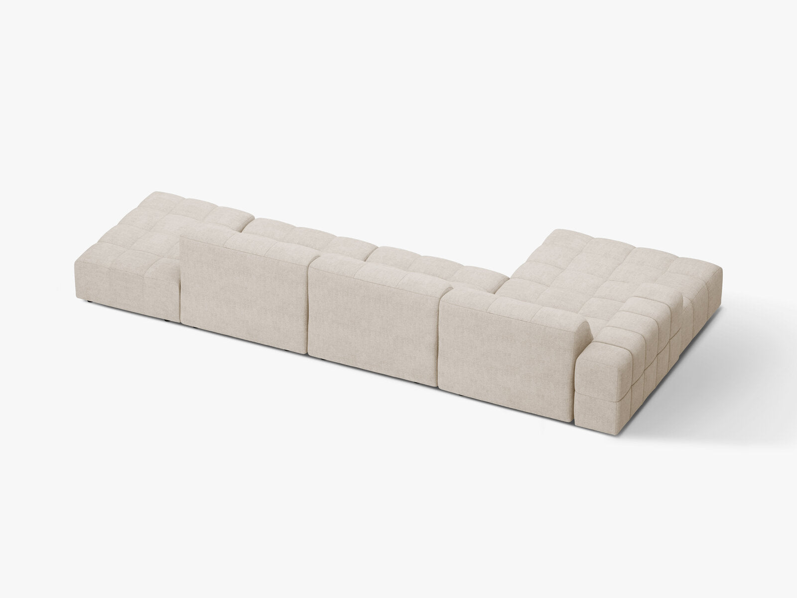 Micadoni Ecksofa Jennifer 5-Sitzer Links Chenille Eden Helles Beige