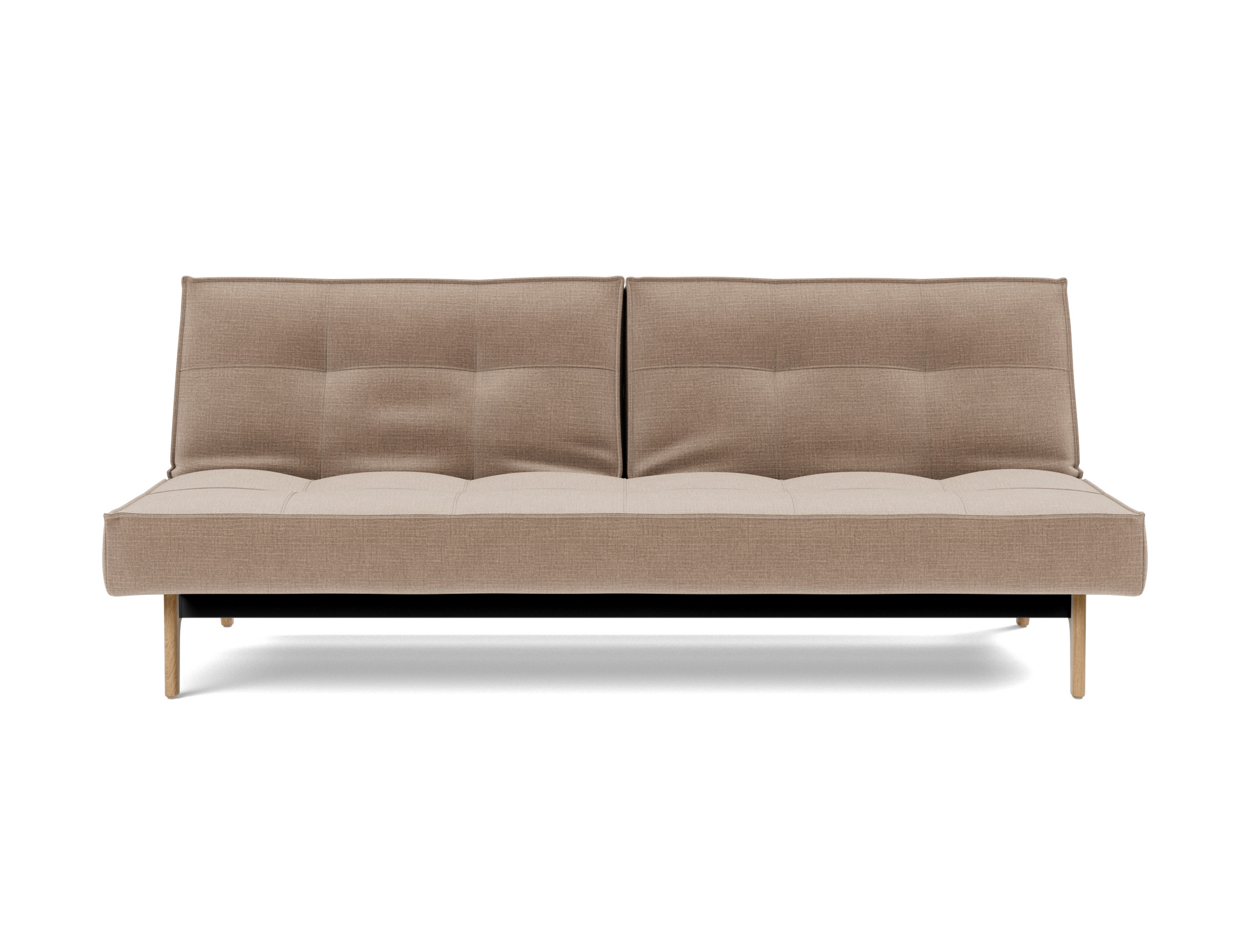 Schlafsofa Splitback Chenille Esina 417-Mocha Beine Eiche