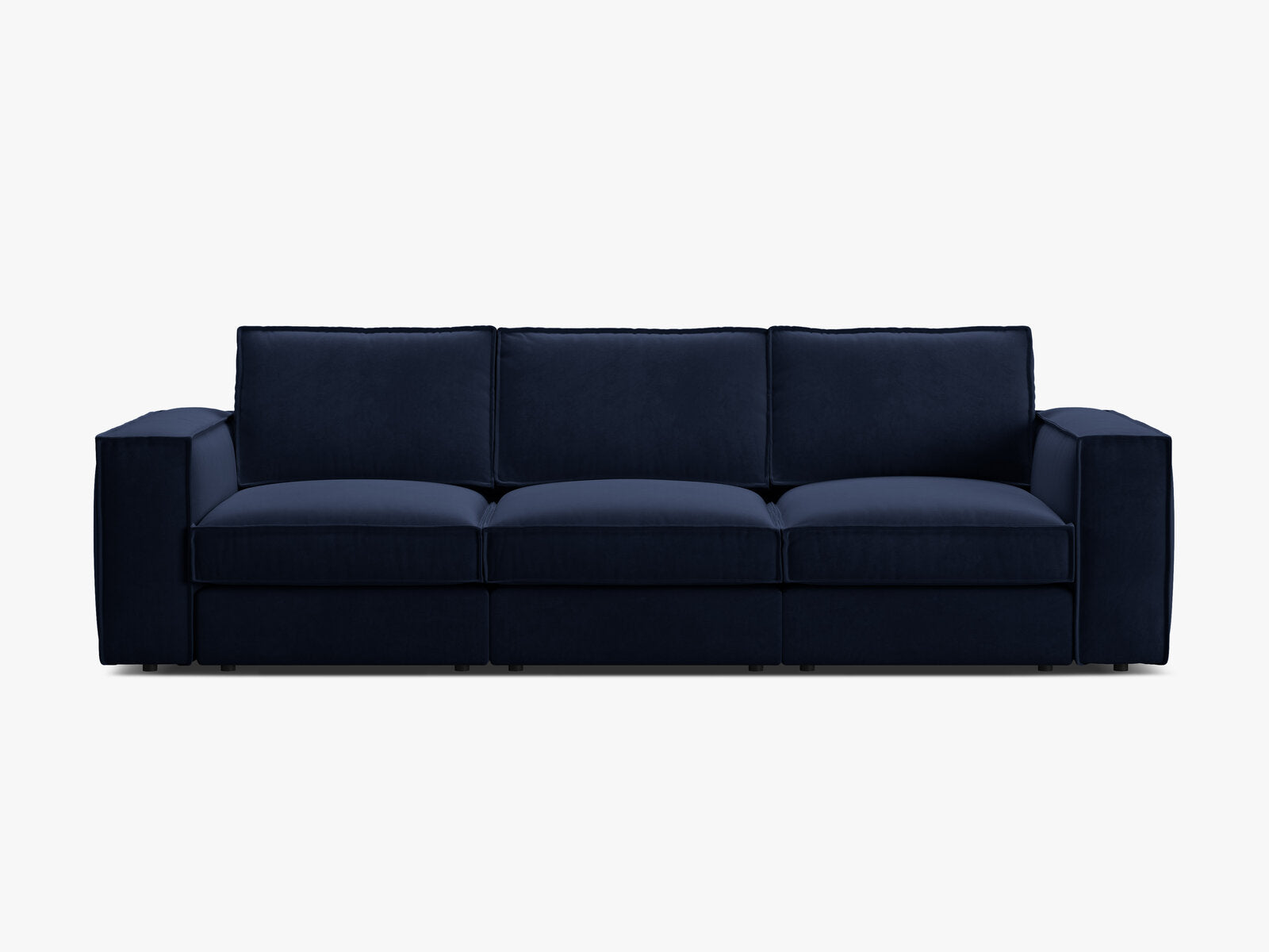 Micadoni modulares Sofa Pola 4-Sitzer Samt Salvador Königsblau