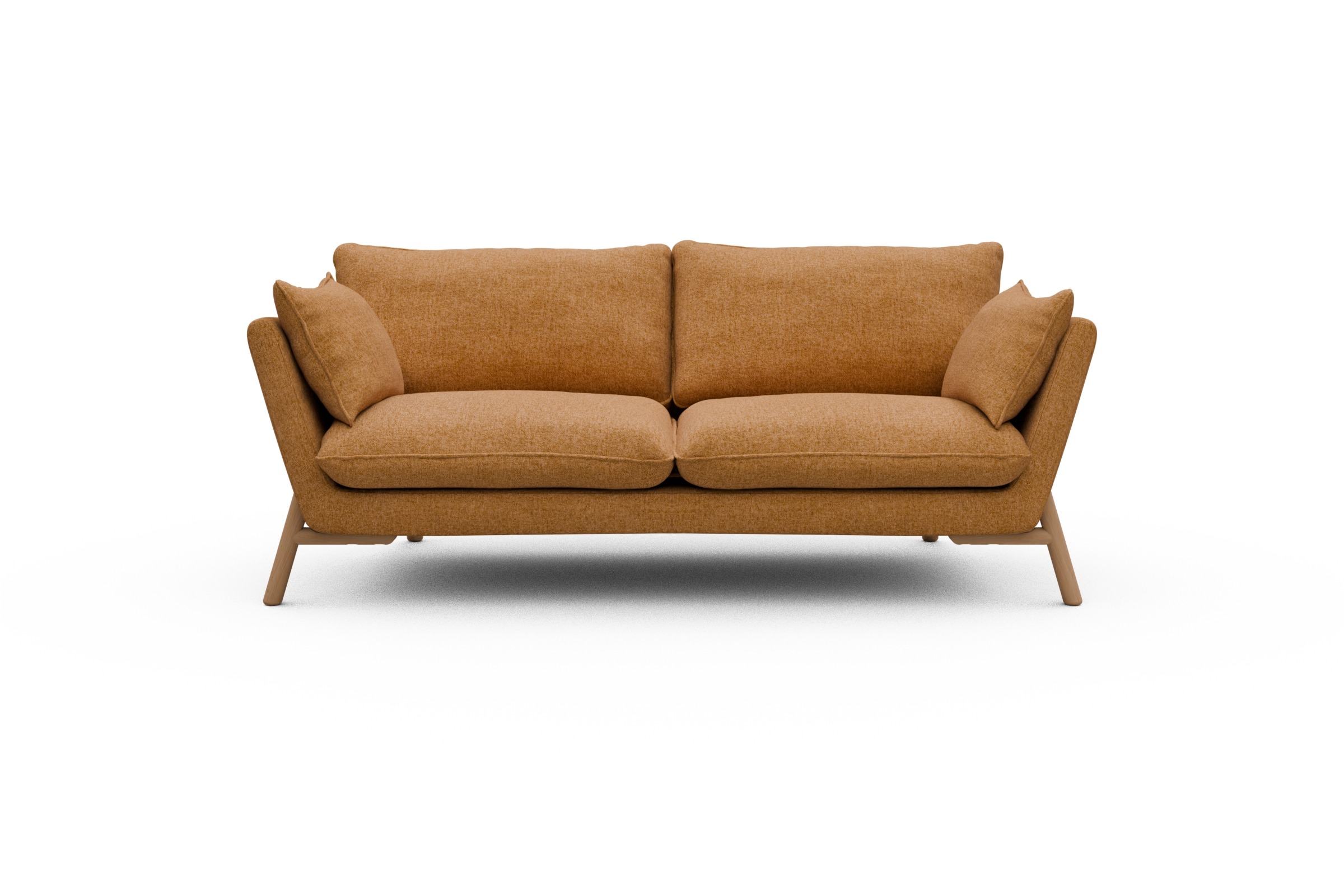 Skandi Home Sofa Emil 2-Sitzer Beinfarbe Eiche Natur Casone-Warm-Yellow moebelfaktor