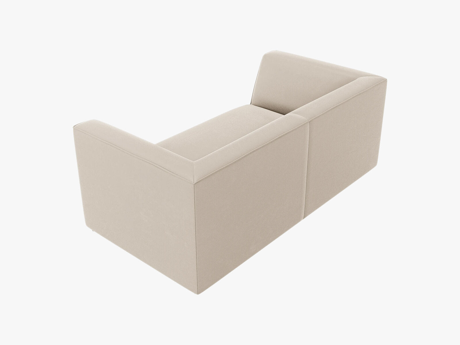 Micadoni Sofa Ruby 2-Sitzer Samt Salvador Beige