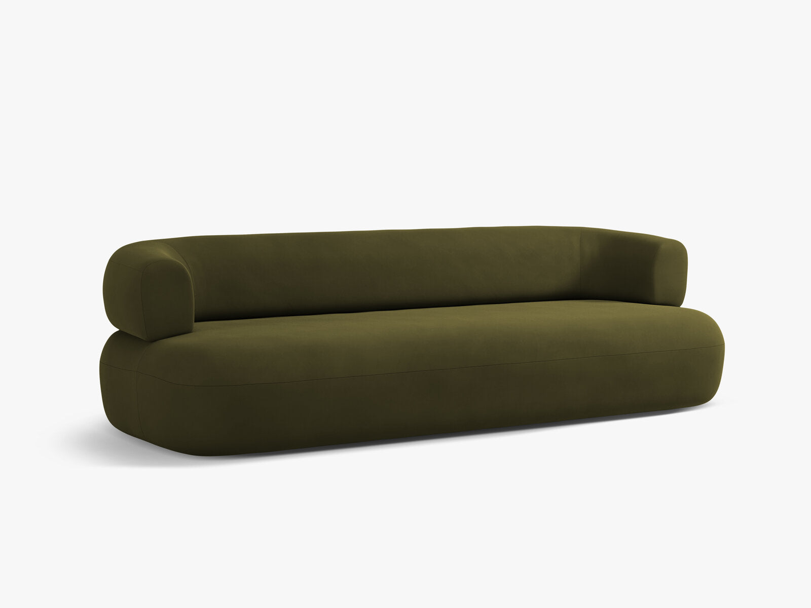 Micadoni Sofa Jenny 3-Sitzer Samt Salvador Grün