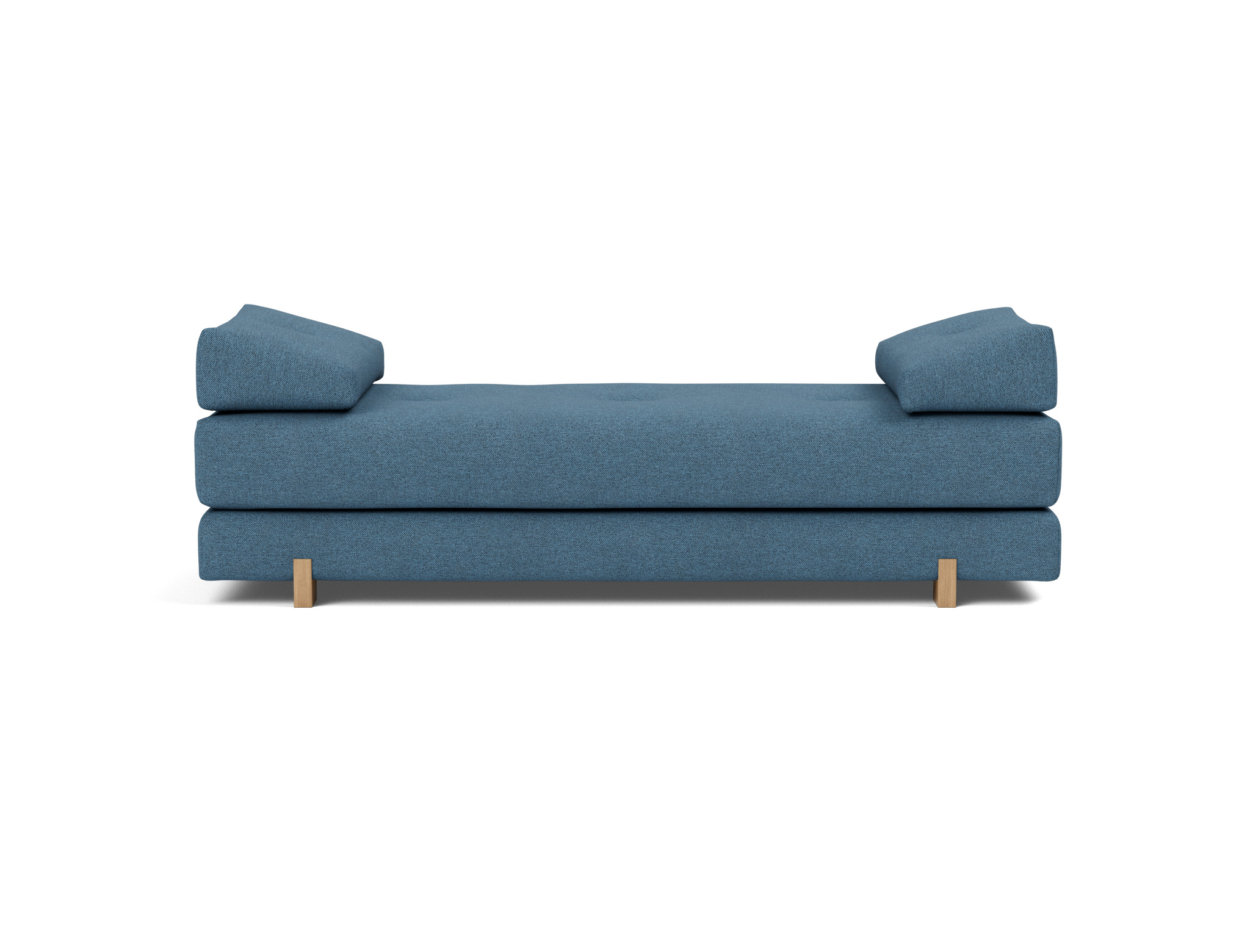 Tagesbett Sigmund Strukturierter Stoff Weda 302-Weda-Blue Beine Drip Eiche