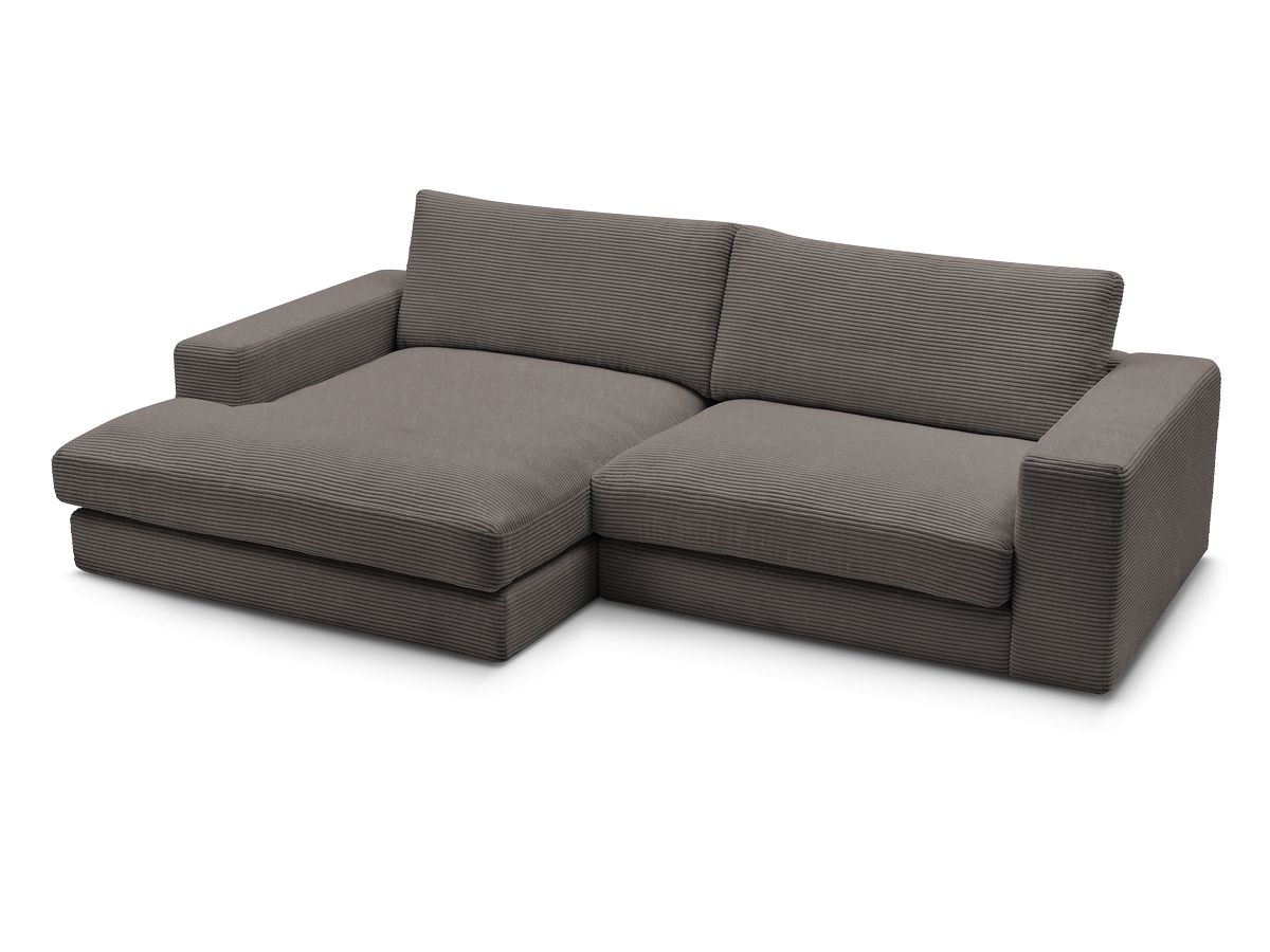 Bobochic Leonard Ecksofa 234 × 159 cm Cordsamt Braun Ecke links