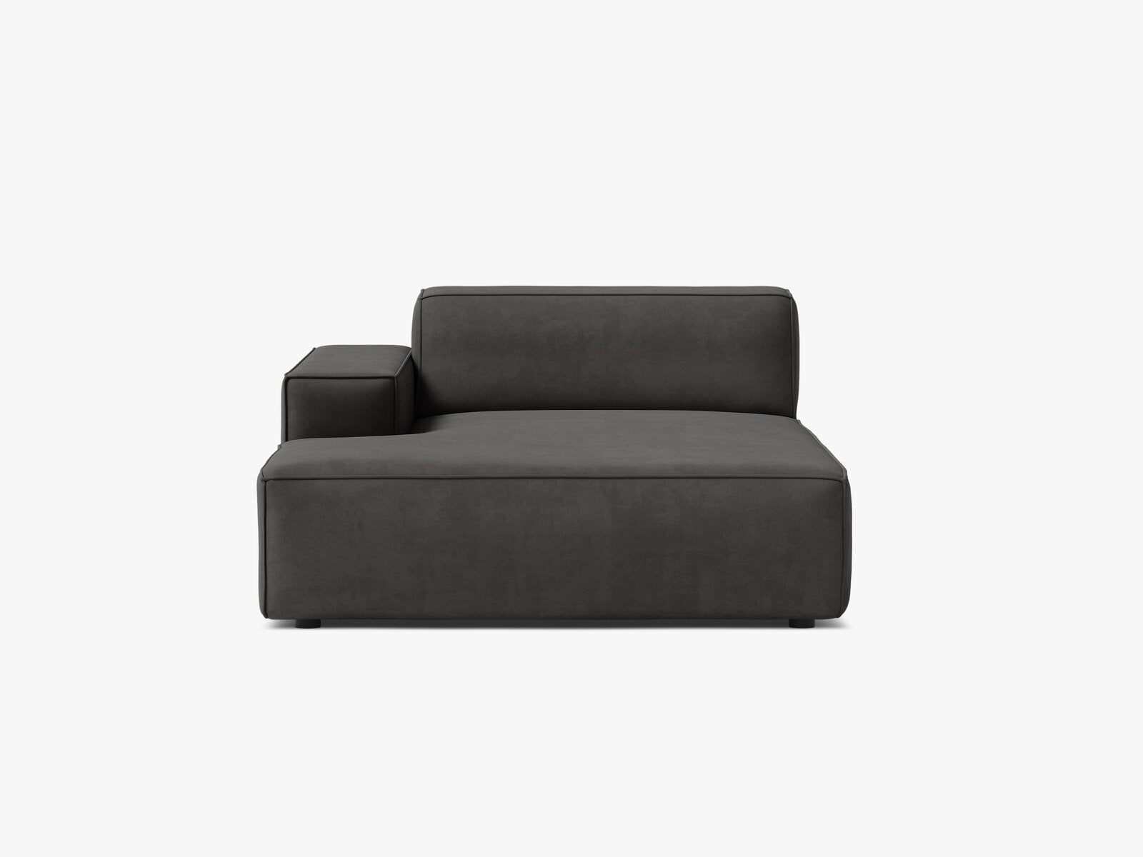 Micadoni Jodie Chaiselongue Links Samt Bluvel Grau