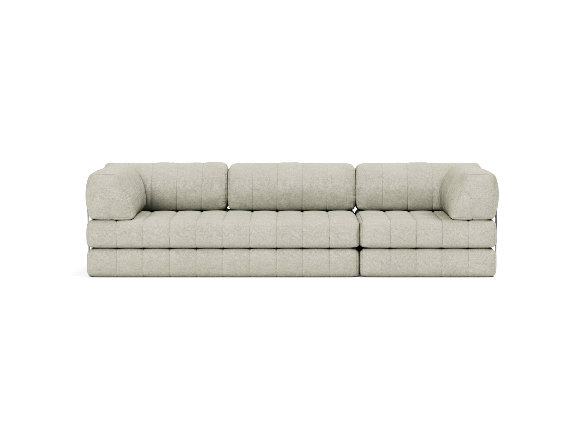 Schlafsofa CozyPad Grand mit Armlehnen Flachgewebe Avella 280-Sand
