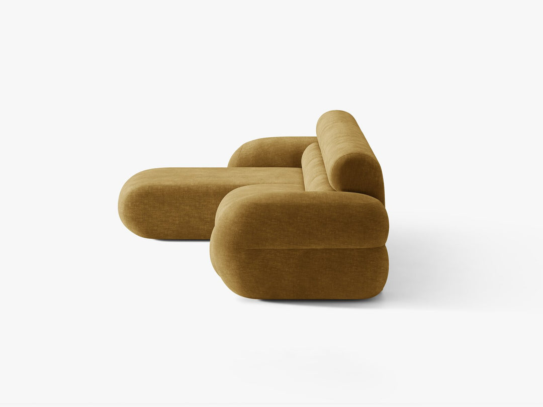 Micadoni Neo Ecksofa 4-Sitzer Links Chenille Golden Senf