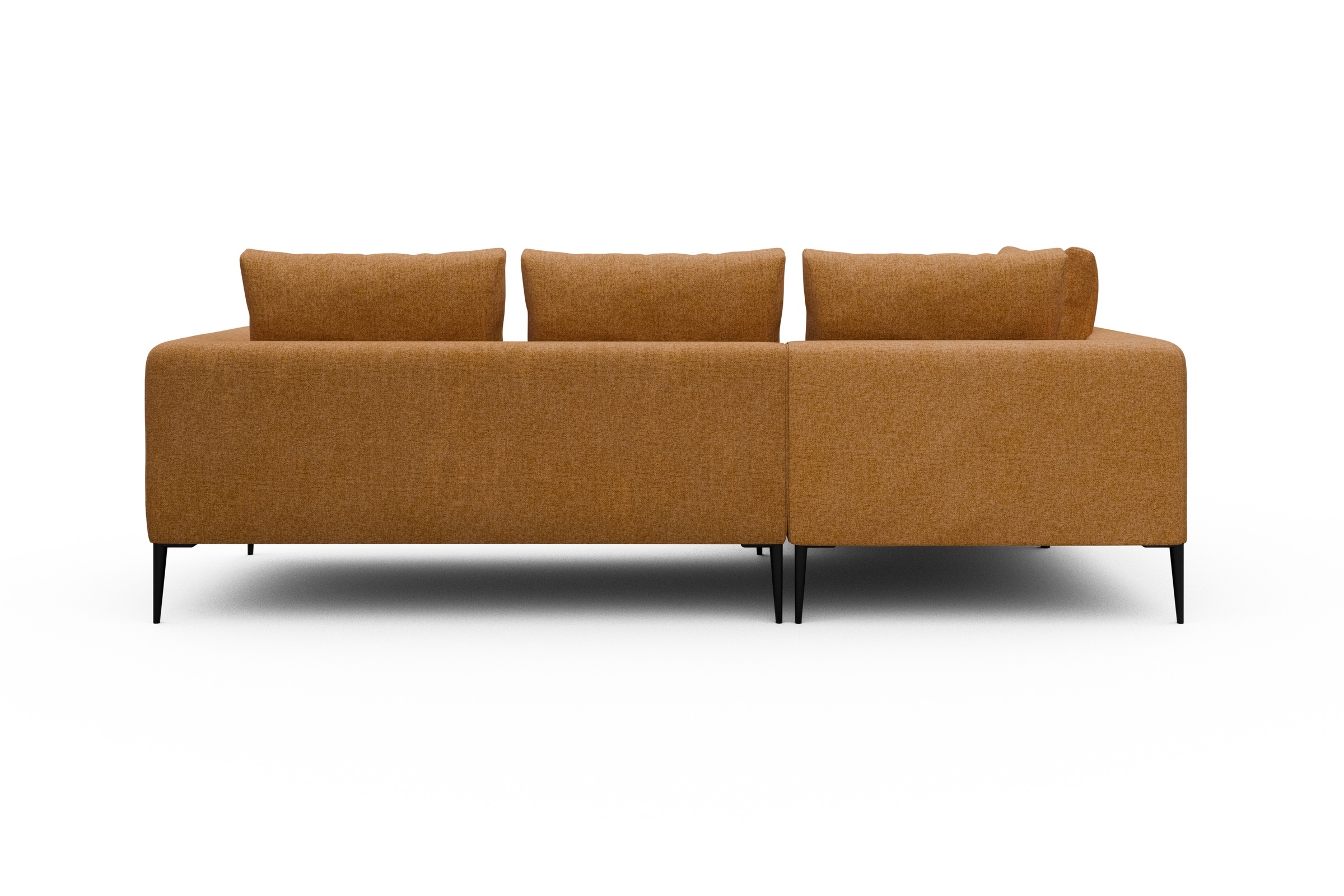 Ecksofa Paul Relax-Ecke links mit 2-Sitzer Casone-Warm-Yellow