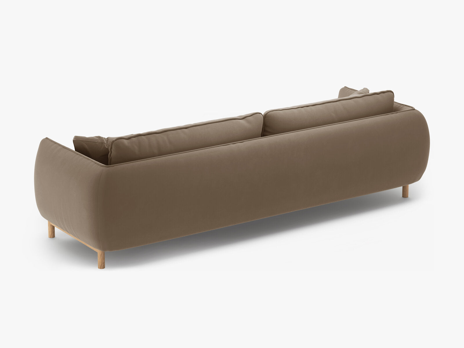 Micadoni Ada Sofa 4-Sitzer Samt Casino Hellbraun