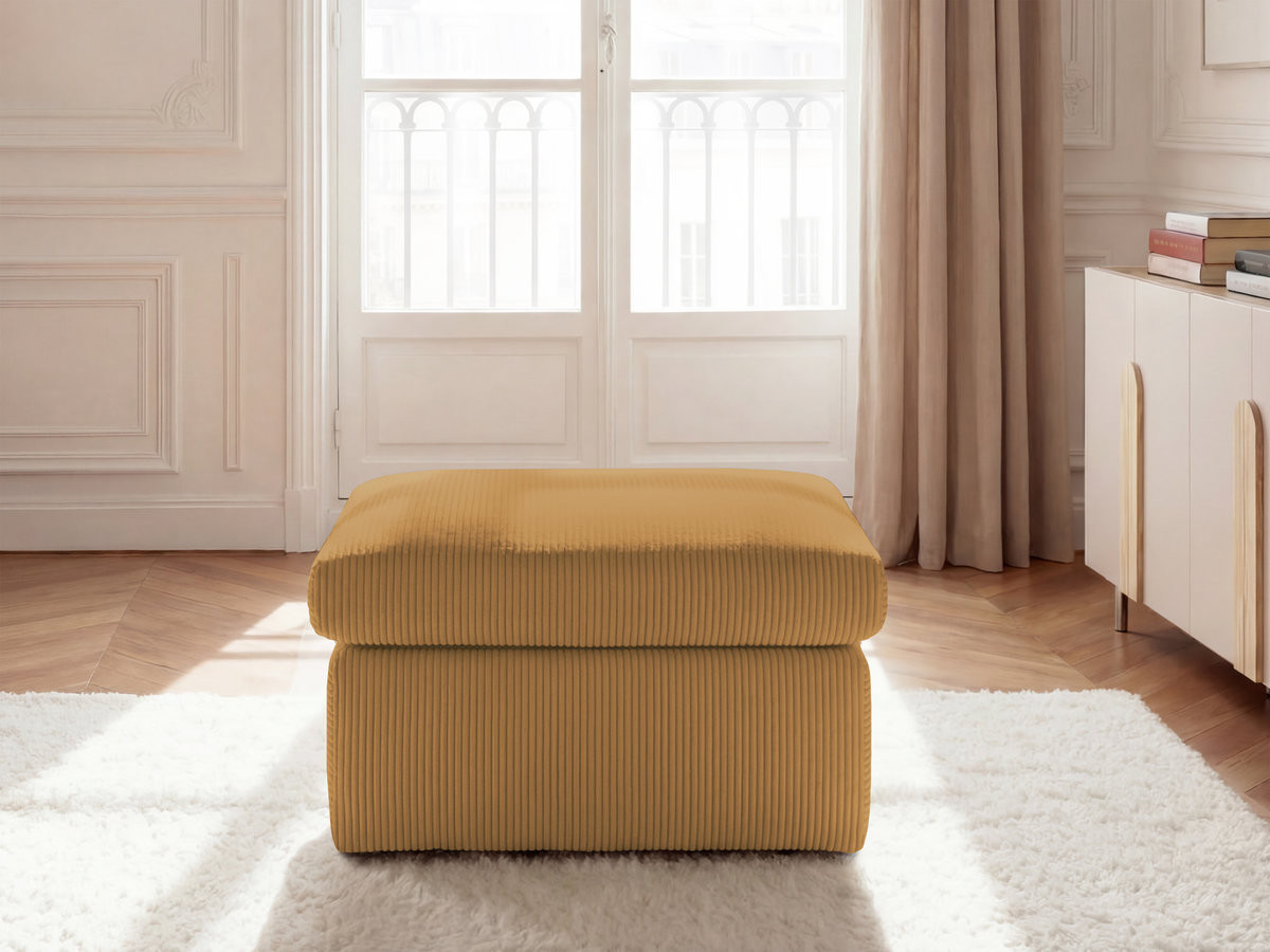 Bobochic Enore Pouf Cordsamt Gelb